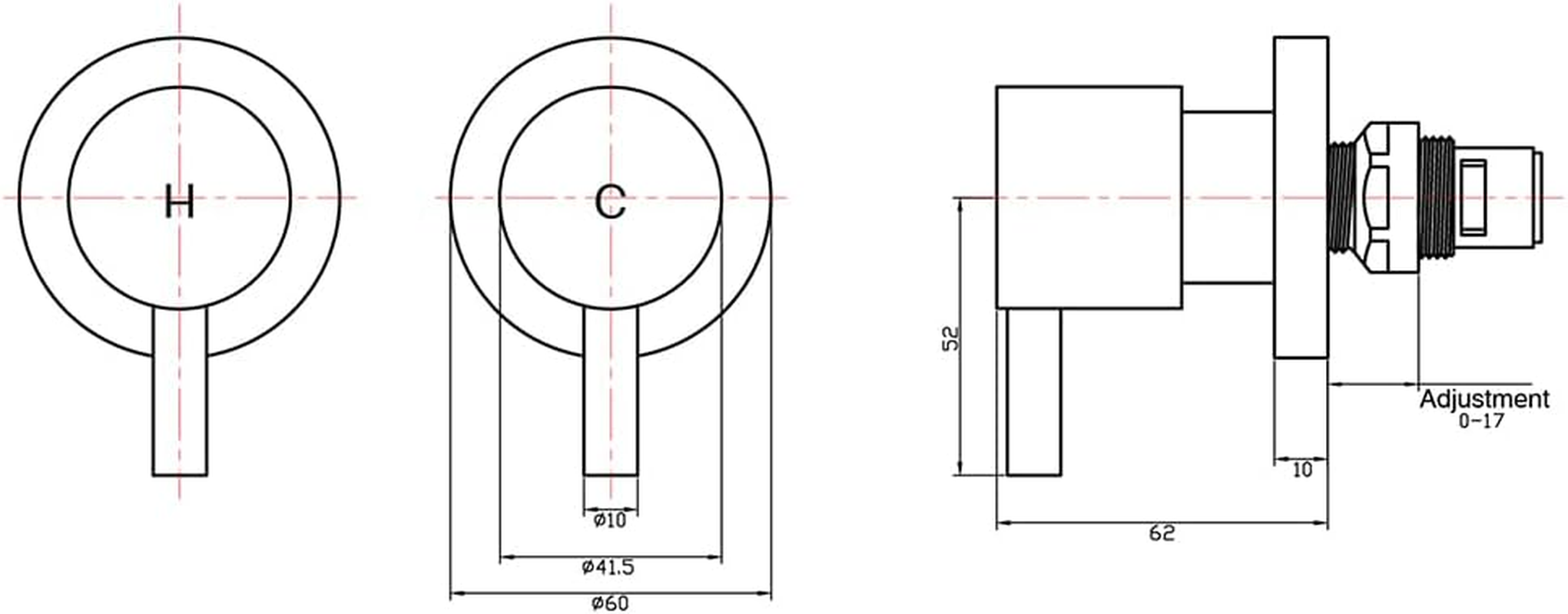 Decaura Bathroom Wall Sink Tap Set Basin Bath Spout Vanity Spa Bathtub Water Outlet with 1/4 Turn Twin Hand Lever Faucet Brass(Brushed Gold)