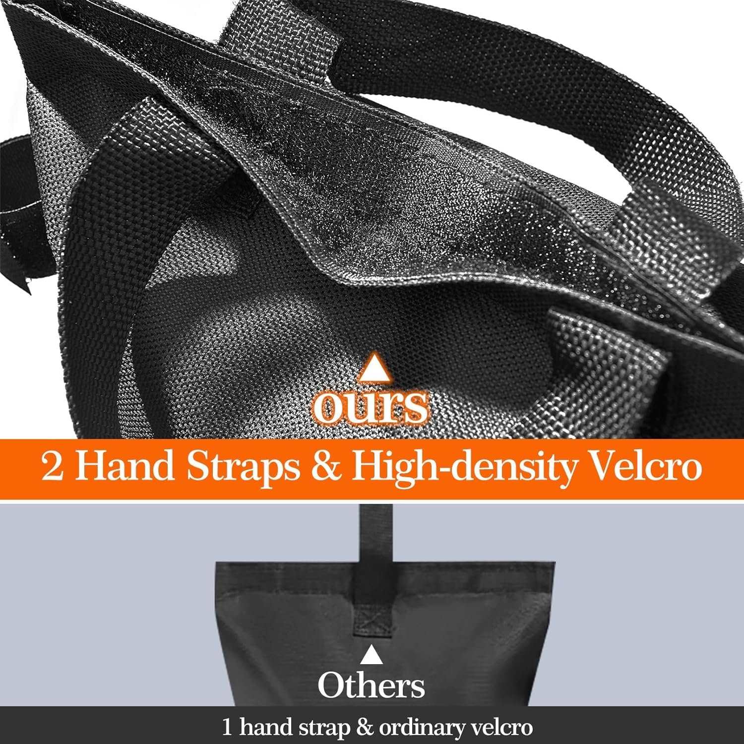 Canopy Weights (130 LBS) Set of 4, Tent Weights Sand Bags for Canopy Legs,Heavy Duty Bags for Outdoor Advertising Tent Shade Fixed Windproof Sandbags(Without Sand,Black) image number 1