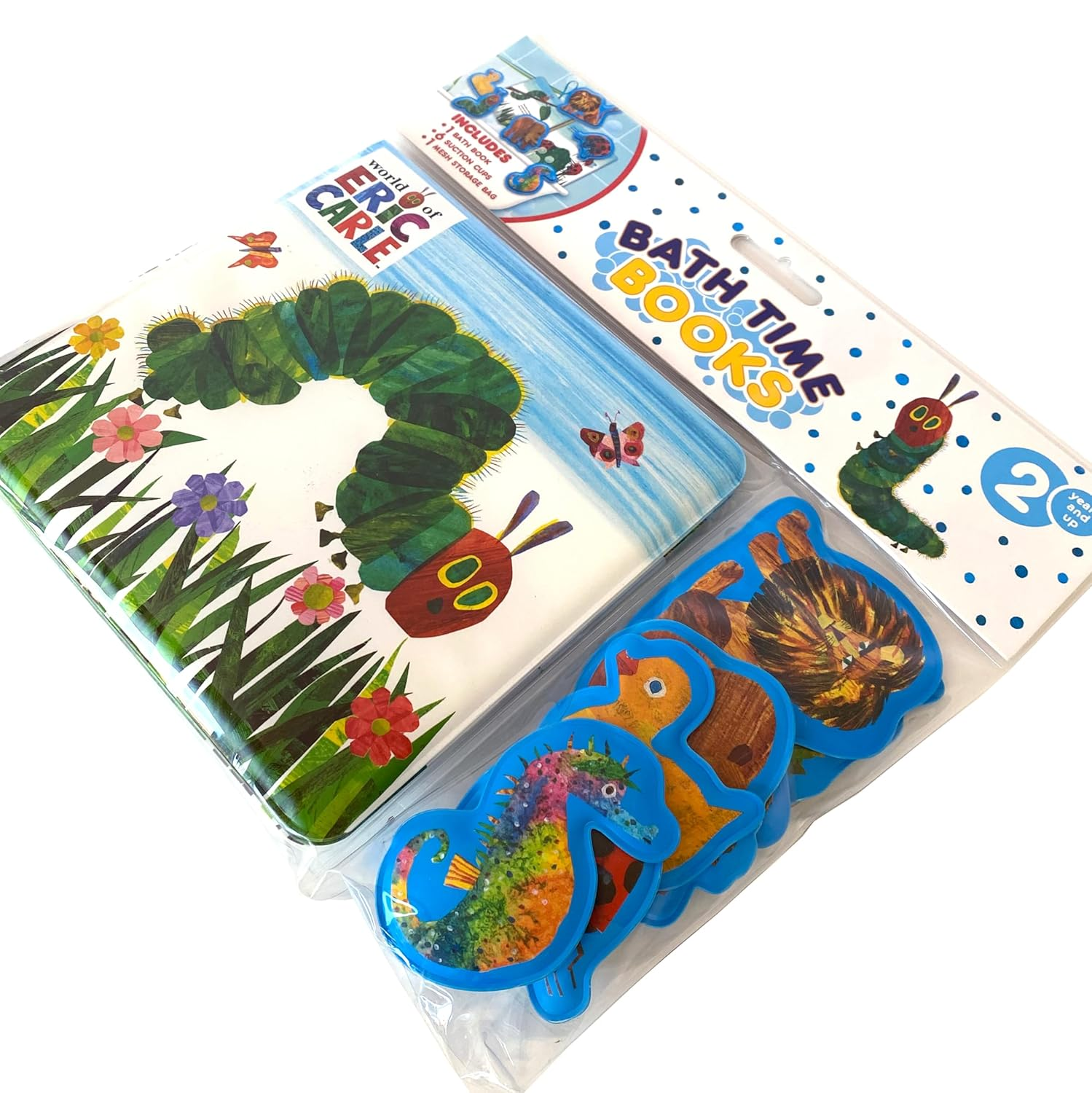 The World of Eric Carle Bath Time Books - Activity Books for Kids, Bath Book, 6 Padded Suction Cups, 1 Mesh Bag: with Suction Cups and Mesh Bag image number 2