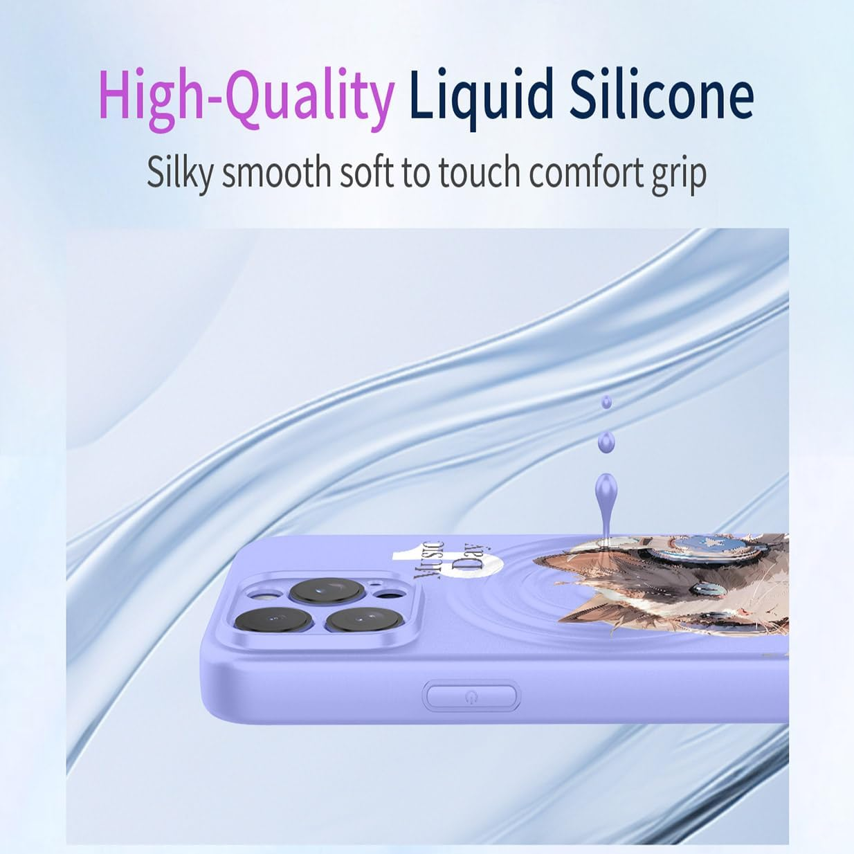 Case for Xiaomi Redmi Note 14 Pro+ plus 5G, Ultra Thin Silky Liquid Silicone Shockproof Cover with Premium Fiber Lining, Fashion 3D Painting Pattern Cute Case. P4