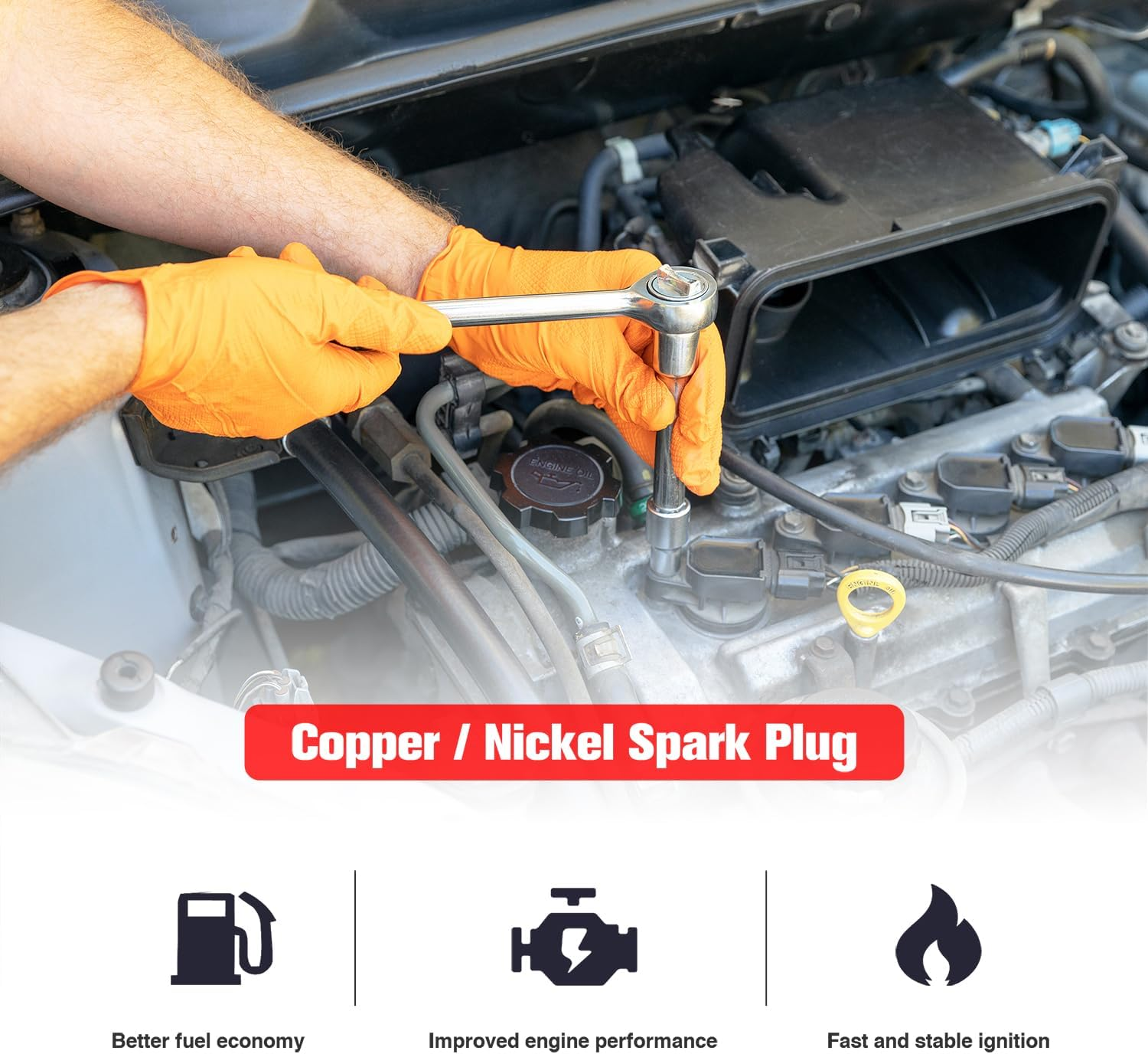 3PK TORCH F7RTC Spark Plug Replace for NGK 5534/BPR7ES V-Line-19, for Bosch 7992/WR5DC 4038/WR5DP, for Champion 332/RN7YC 415/RN9YC 818/Rn2C,For Denso W22EPR-U/3088, for Acdelco R41CXLS, OEM image number 3