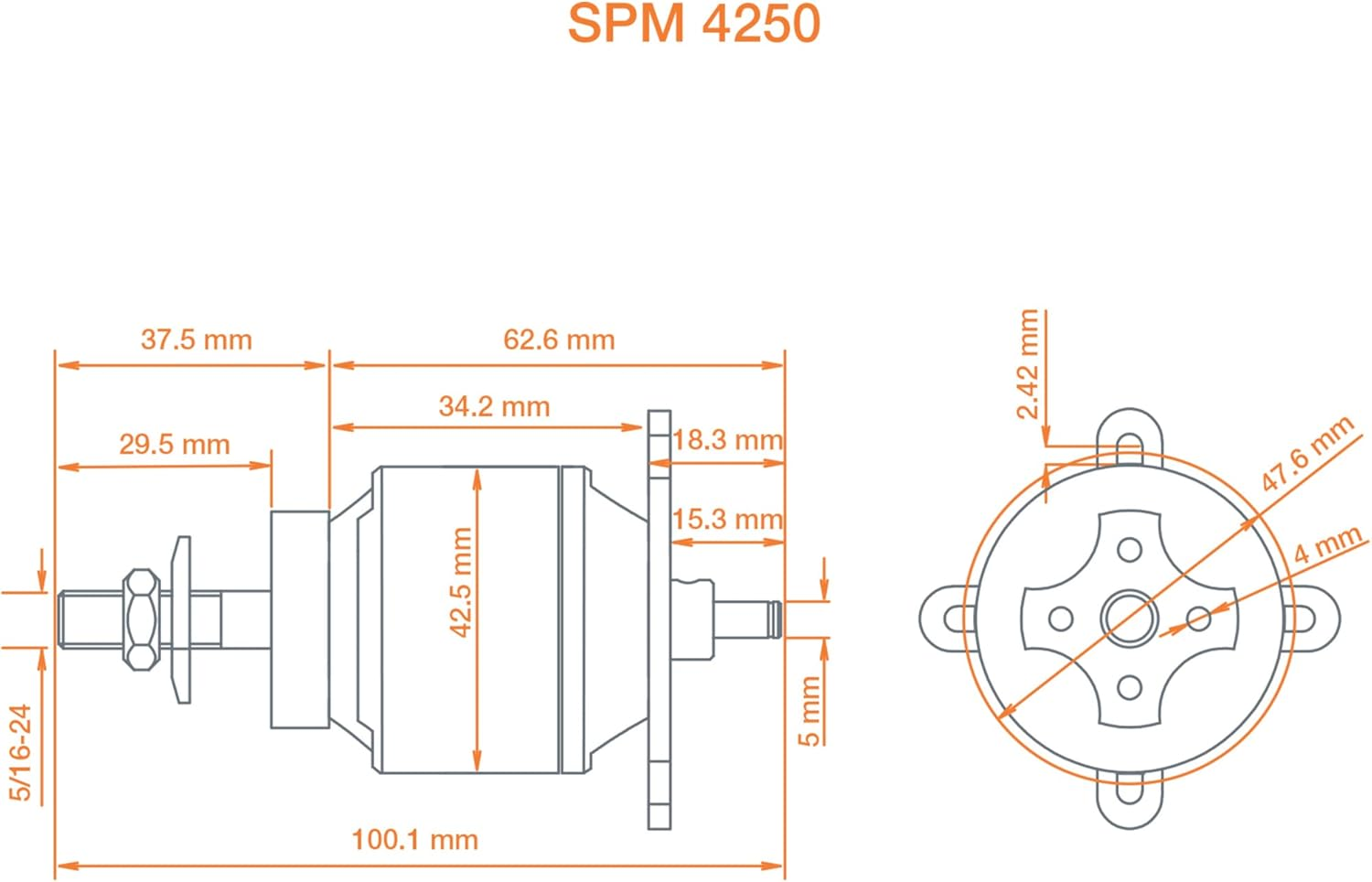 Spektrum Avian 4250-800Kv Outrunner Brushless Motor, SPMXAM4700 image number 1