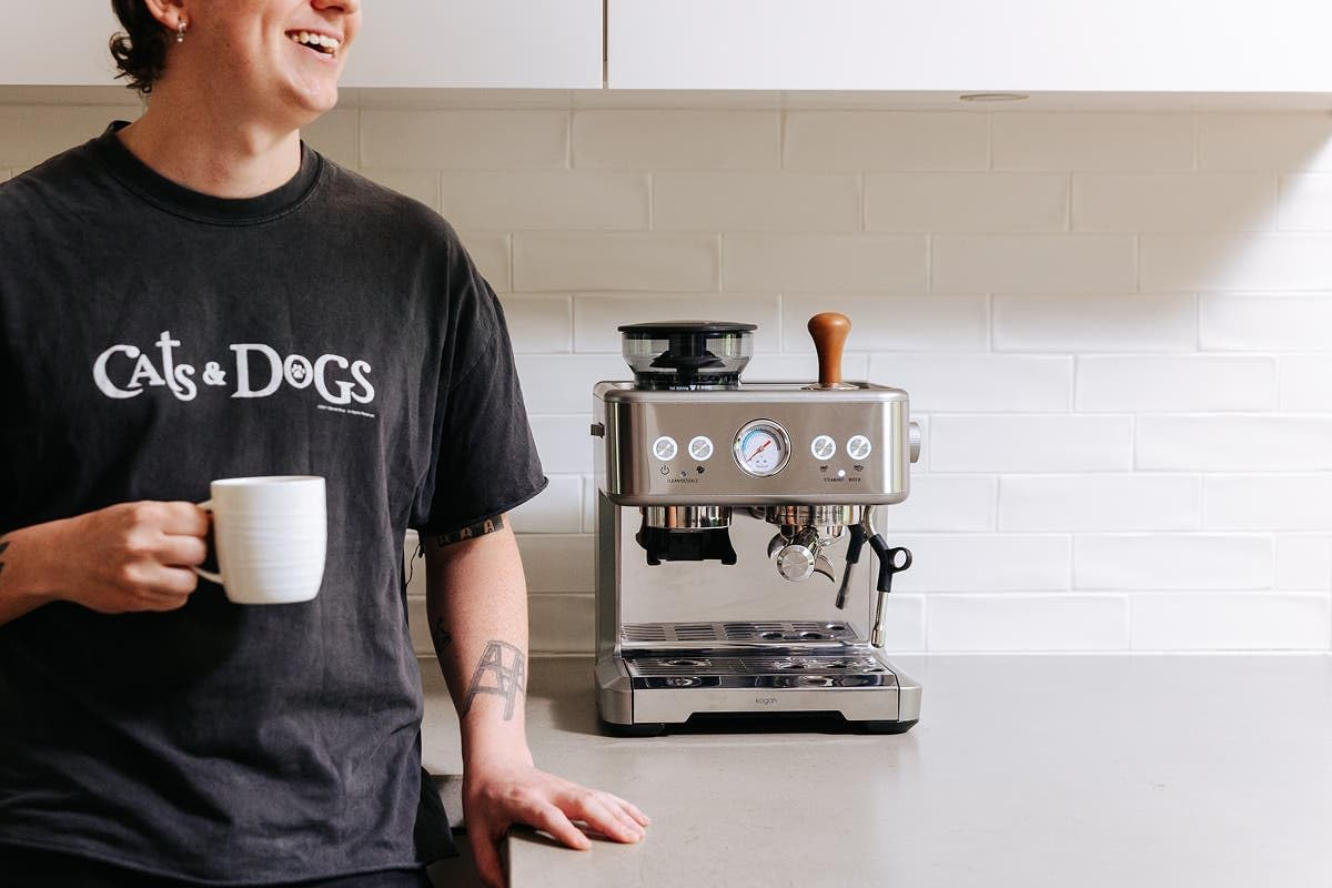 Kogan Dual Thermoblock Espresso Coffee Machine with Grinder - KAZOCOFDBSA image number 2