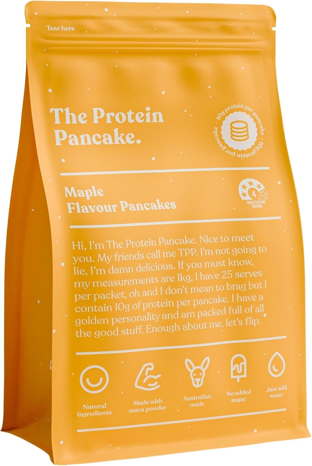 Protein Pancake Mix &ndash; Maple Flavour | 1Kg Bag | High Protein, No Added Sugar, Just Add Water image number 4