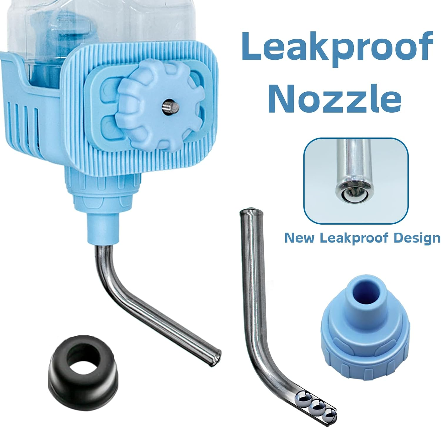 Small Animal Water Bottle [10Mm Spout, 900Ml] Hanging Water Dispenser Feeder Cage Crate Hutch Bunny Puppy Cat Rabbit Chinchilla Ferret Guinea Pigs Squirrel Hedgehog image number 5