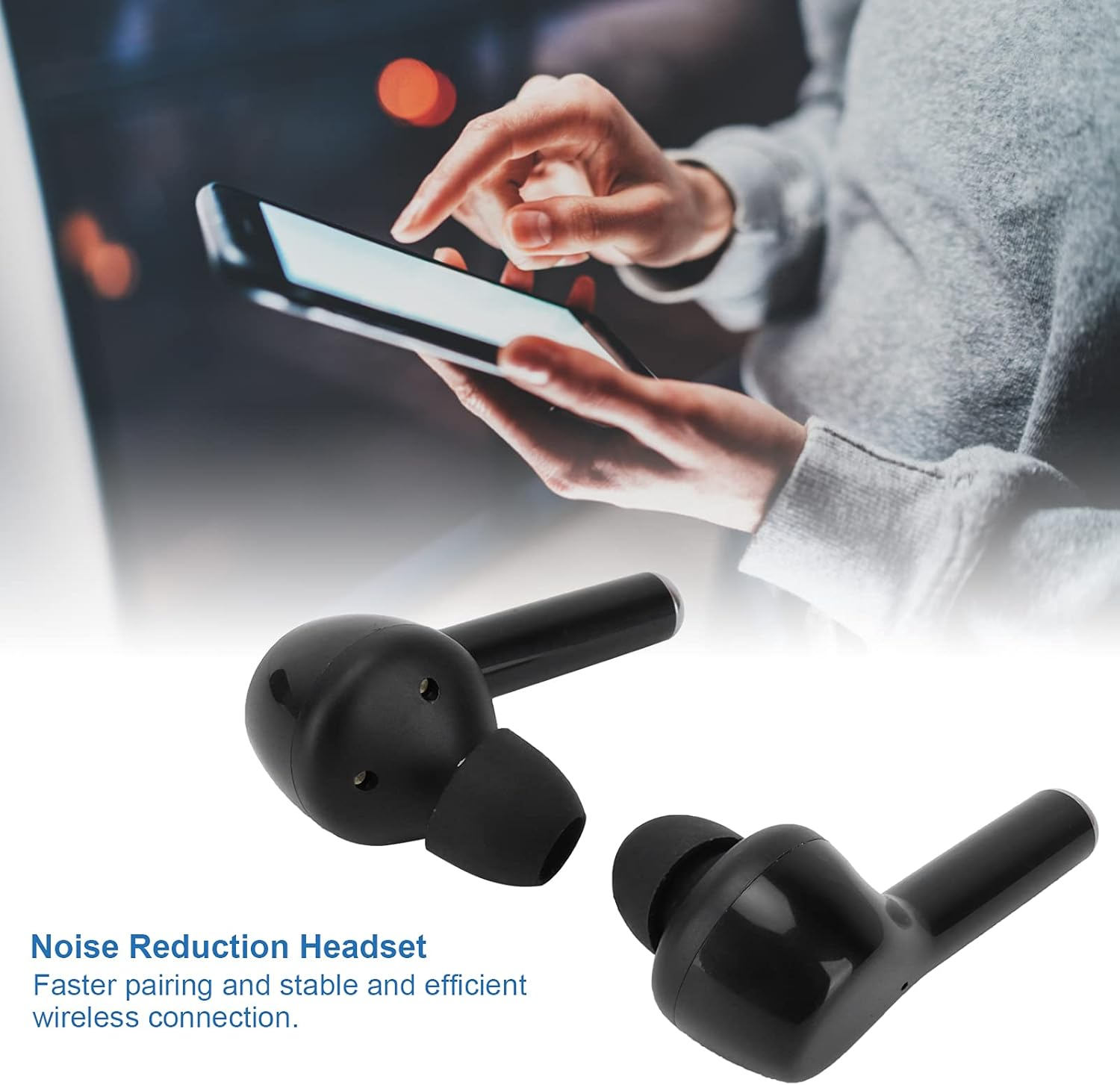 Bluetooth V5.0 Headset Noise Reduction Touch Control Sports Wireless Earphone Set for Sports Enthusiasts image number 2