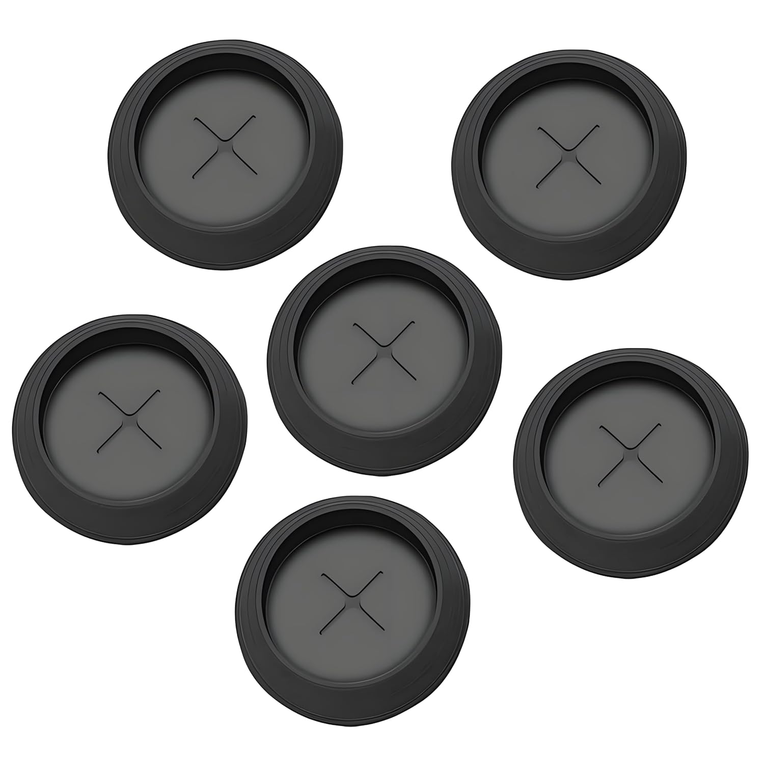 6Pcs Grill Probe Grommet Replacement Parts, Black Rubber, Compatible with Traeger Wood Pellet Grills, Outdoor Cooking Tools and Accessories