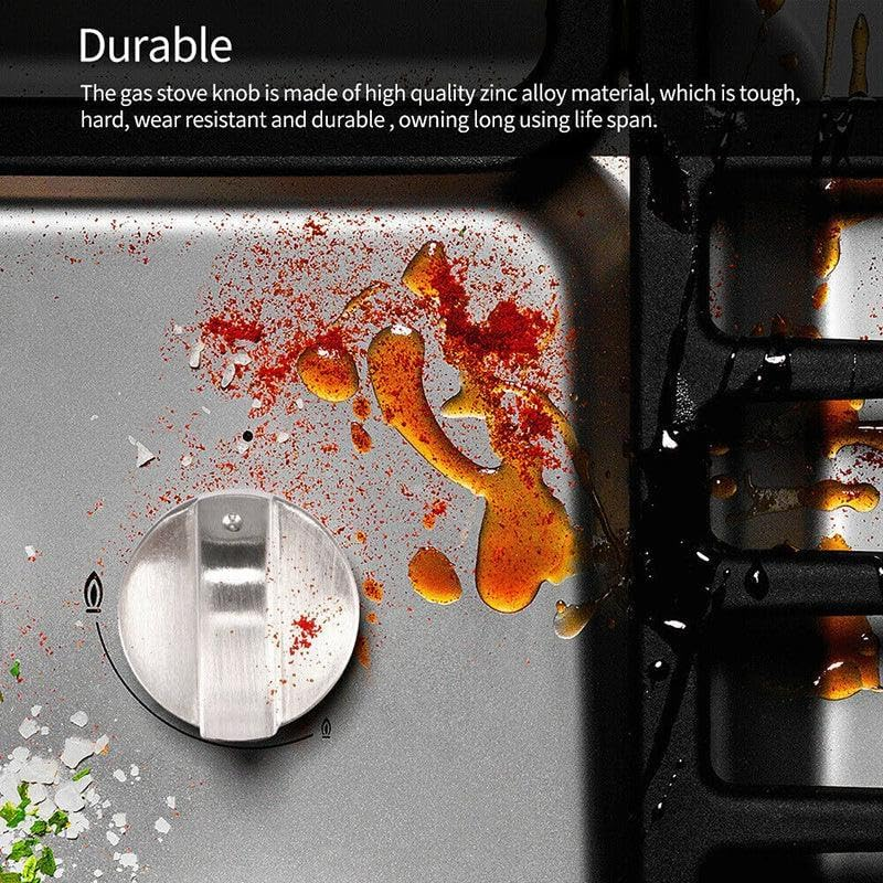 6X Alloy Home Kitchen Gas Stove Knobs Cooker Oven Cooktop Metal Switch Control image number 4
