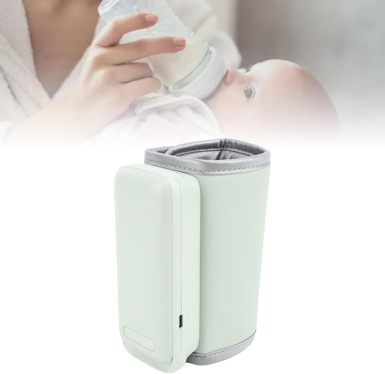 Portable Keep Bottle Warm, 55℃ Fast Heating Travel Baby Bottle Warmer, Constant Temperature Baby Milk Heat Keeper Cover for Outdoor Car Travel