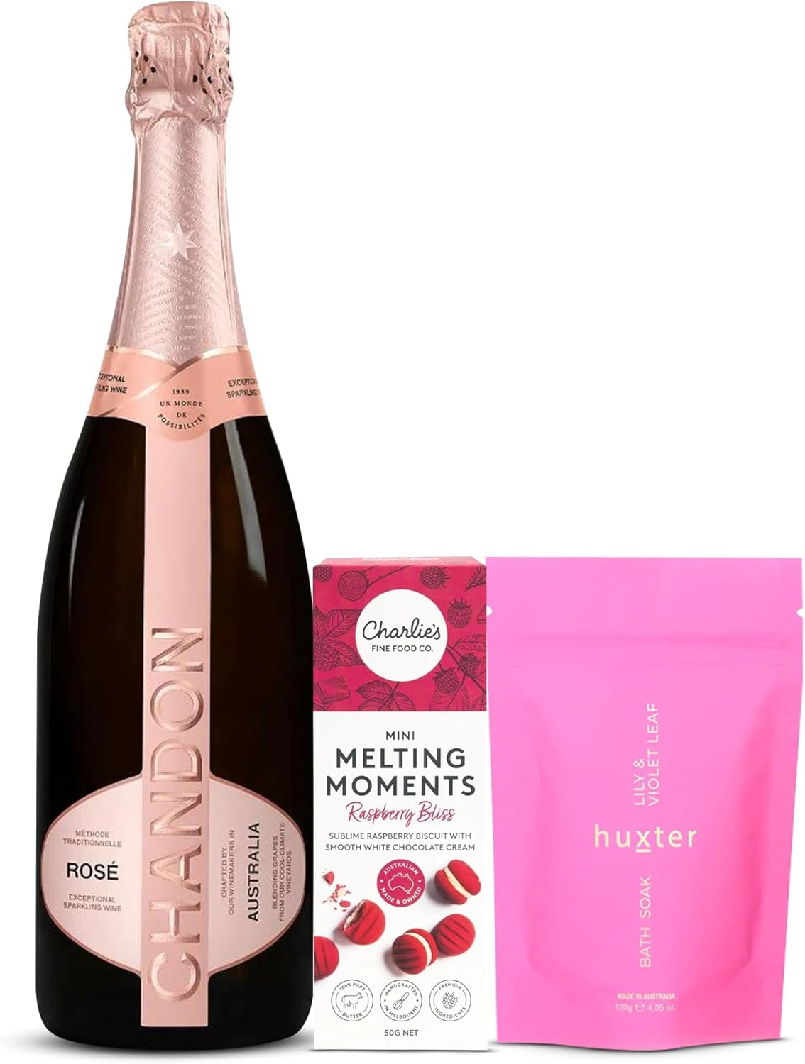 Luxury Wine & Spa Gift Hamper, Featuring Chandon Ros&eacute;, Gourmet Biscuits & Relaxing Bath Soak, or Thank You Hamper image number 6