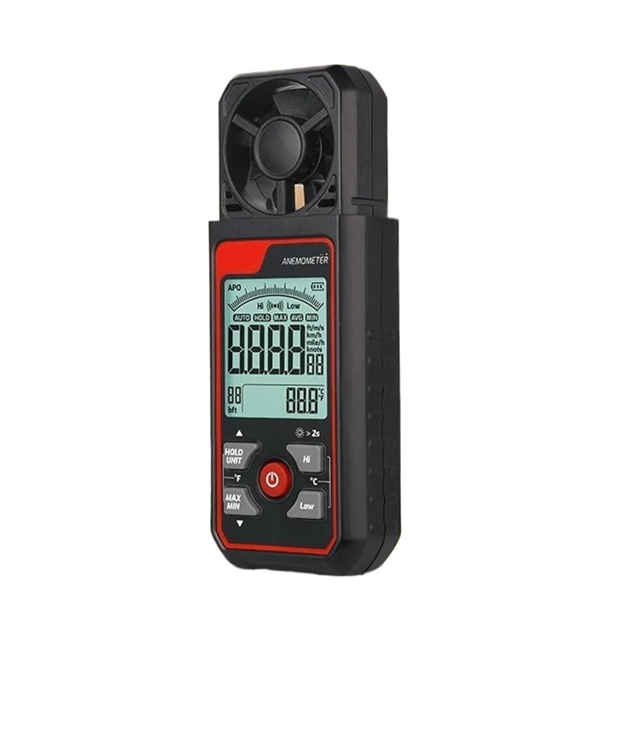 Digital Anemometer Handheld Wind Speed Gauge Meter Portable Anemometro Windmeter 30M/S Wind Chill LCD Display image number 1