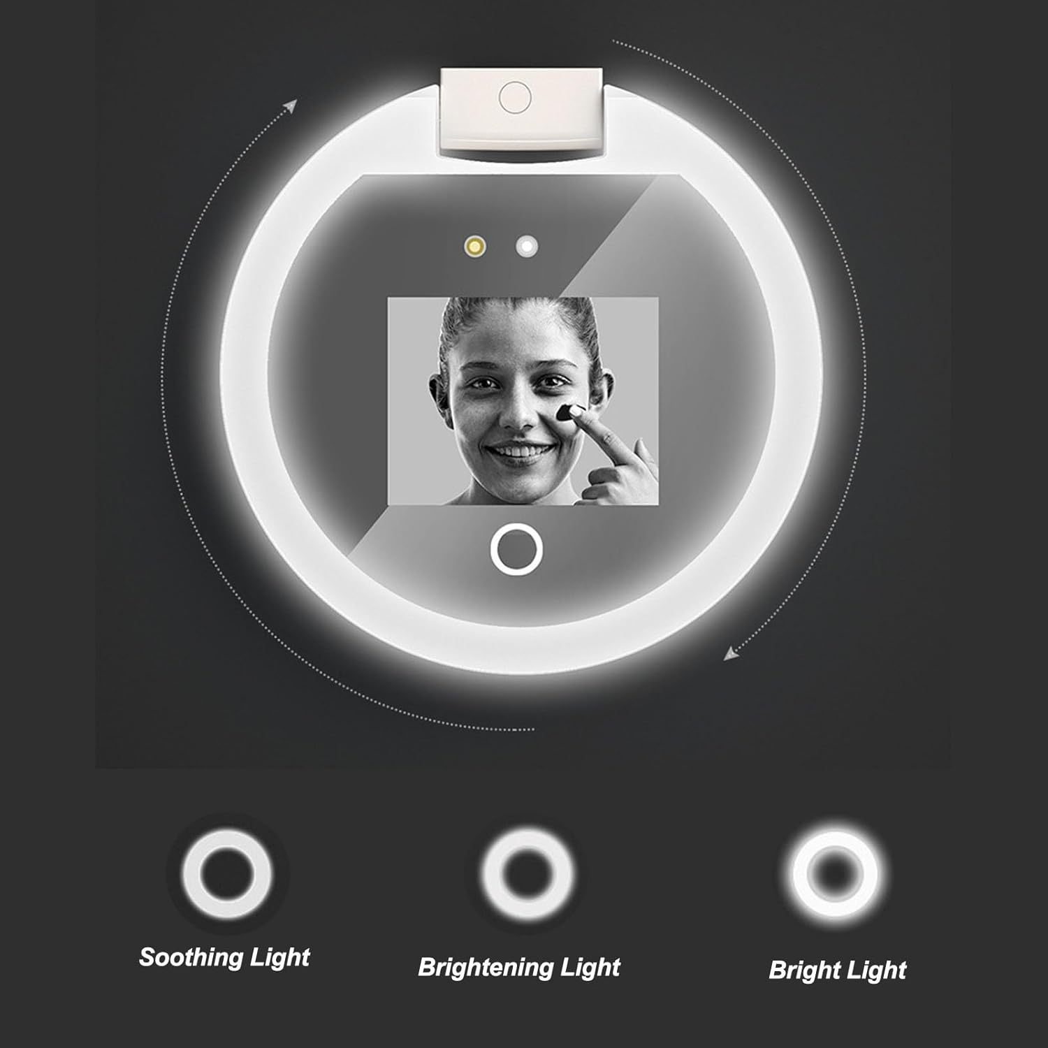 Travel Compact LED Mirror 3.5 Inch with Light, Double Sided Pocket Mirror for Travel 2X Magnification image number 3