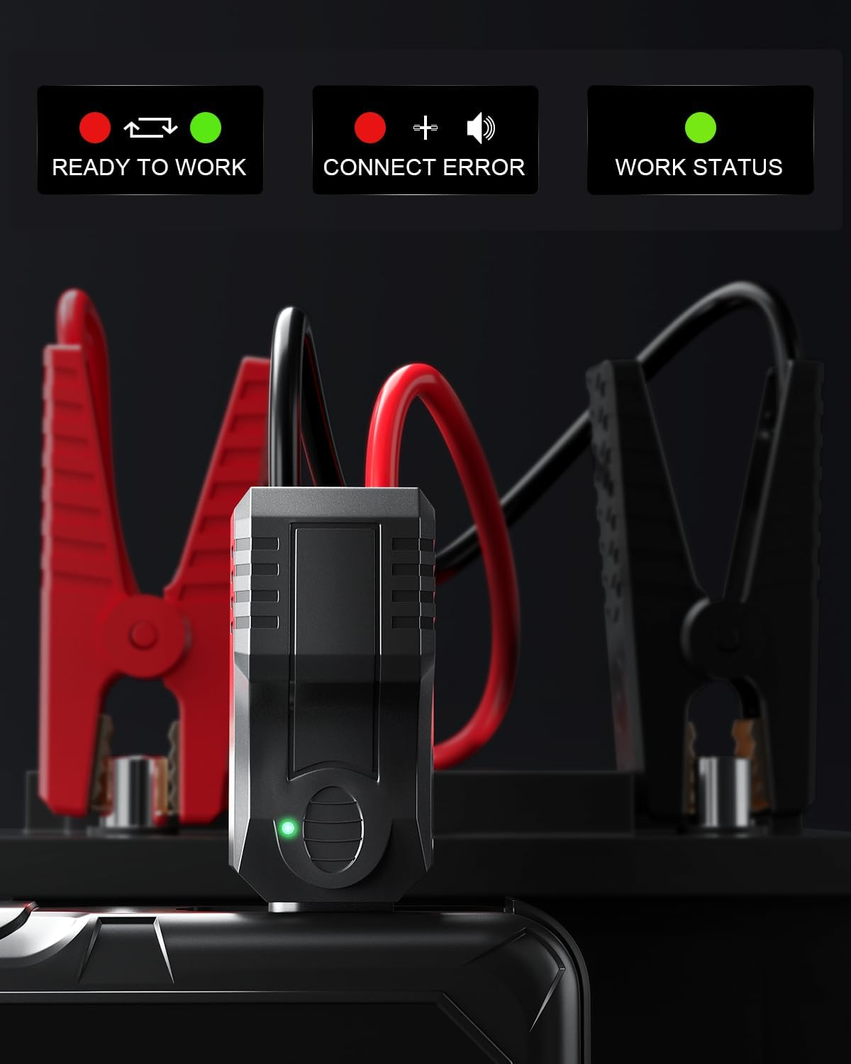 Smart Jumper Starter Clamps, Intelligent Portable Booster Jumper Cables Replacement Alligator Clips for 12V Car Jump Starter image number 6