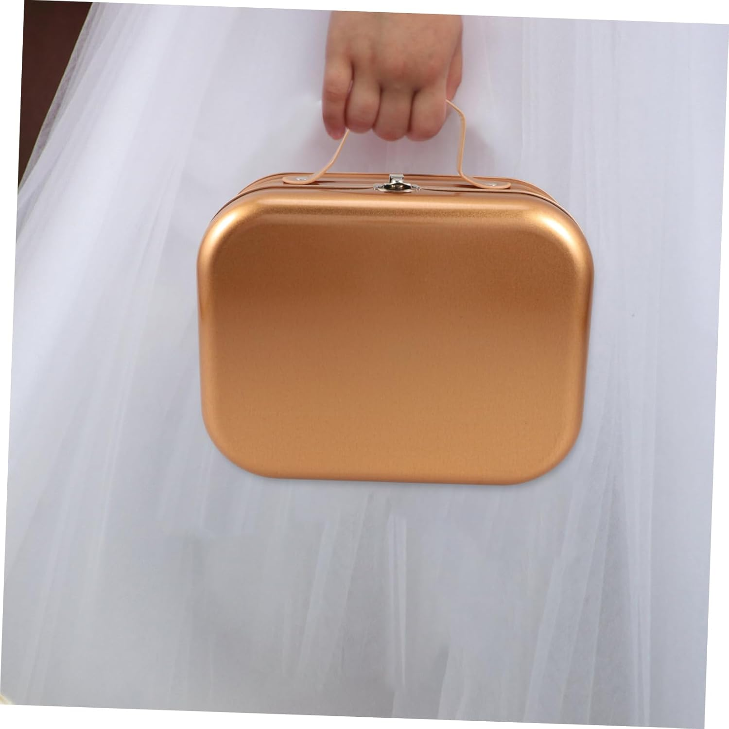 Zerodeko Handheld Tin Box Storage Container Jewelry Storage Box for Girls Craft Supplies Handheld Case