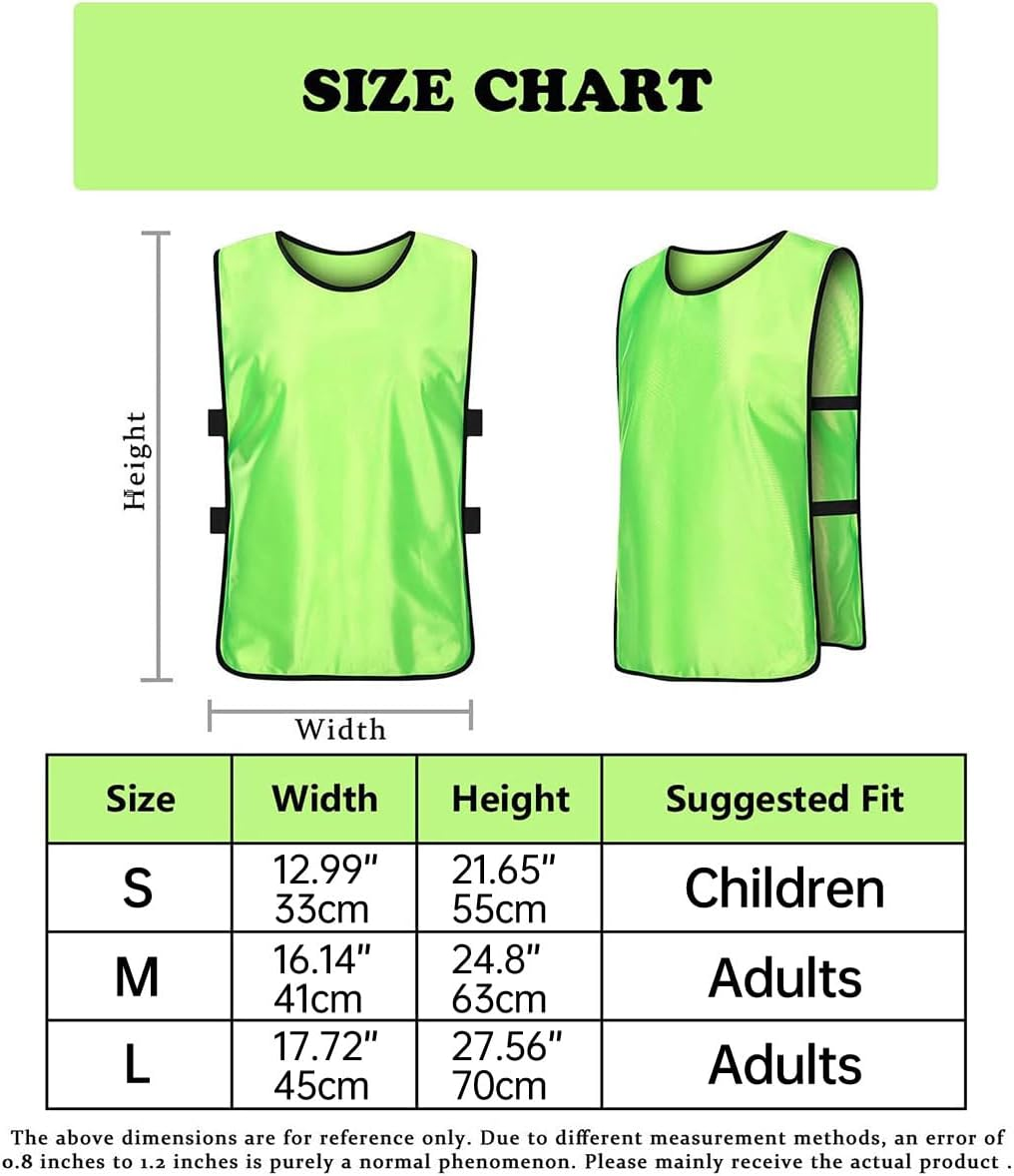 AIMALL 6X Sports Training Bibs Soccer Vests, Basketball, Cricket, Football Team Jerseys with Carrying Bag