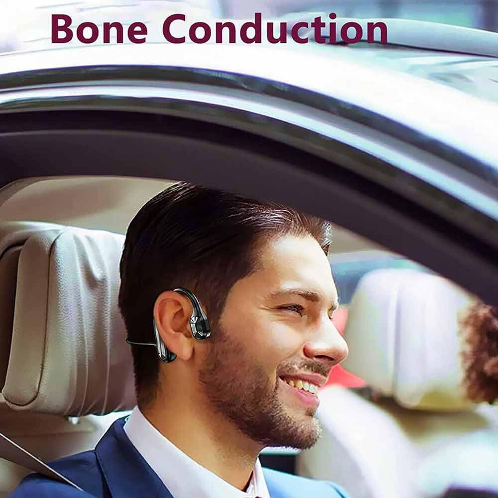 Bone Conduction Sports Headphones,Bluetooth Wireless Earphones, Waterproof Headset Open-Ear Sports Earphones for Running,Workout,Cycling,Driving,Gym (Black) - Black image number 3