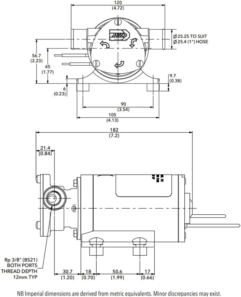 Jabsco 23680-4003 Water Puppy Pump Bronze Commercial Duty 12 Volt Boat Plumbing Item