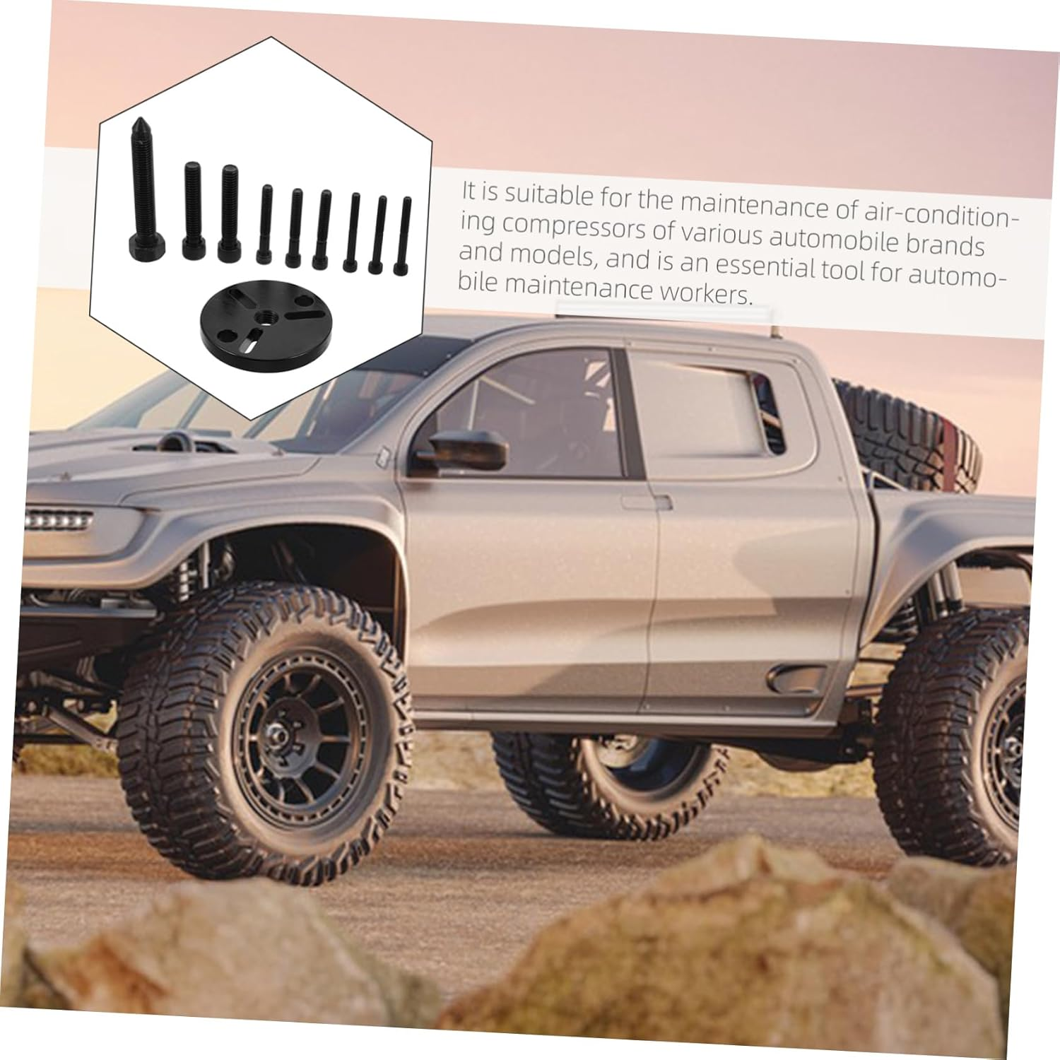 TOPPERFUN Air Conditioning Compressor Clutch Remover Puller Tool Kit for Car Truck Automotive Repair Includes Clutch Remover and Installer for Systems image number 5