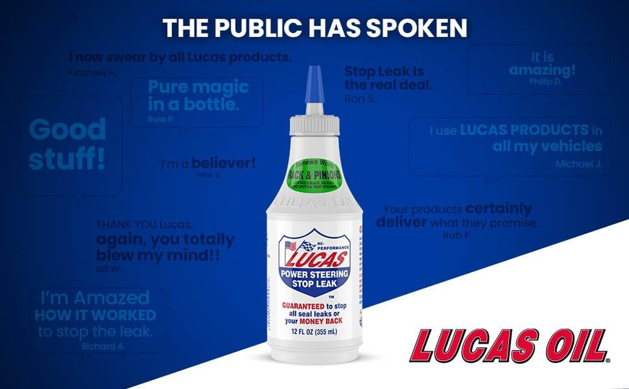 Lucas Oil Power Steering Stop Leak - 12 Ounce (355Mls) image number 1