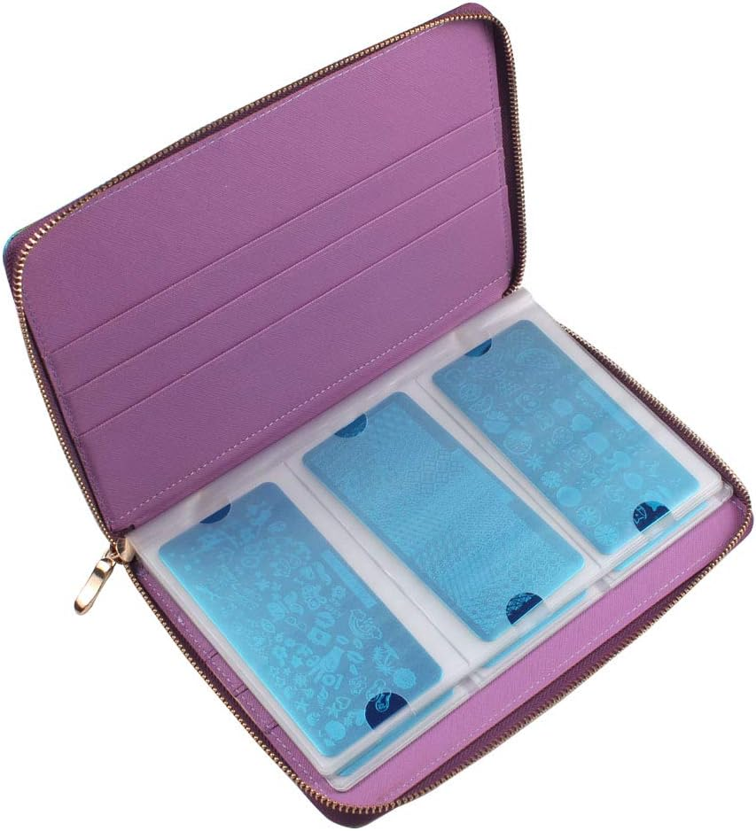 72 Compartments Holographic Nail Plate Holder Stamp Templates Organizer for Retangle & Square & round Printing Moulds Manicure Tool Accessories image number 1