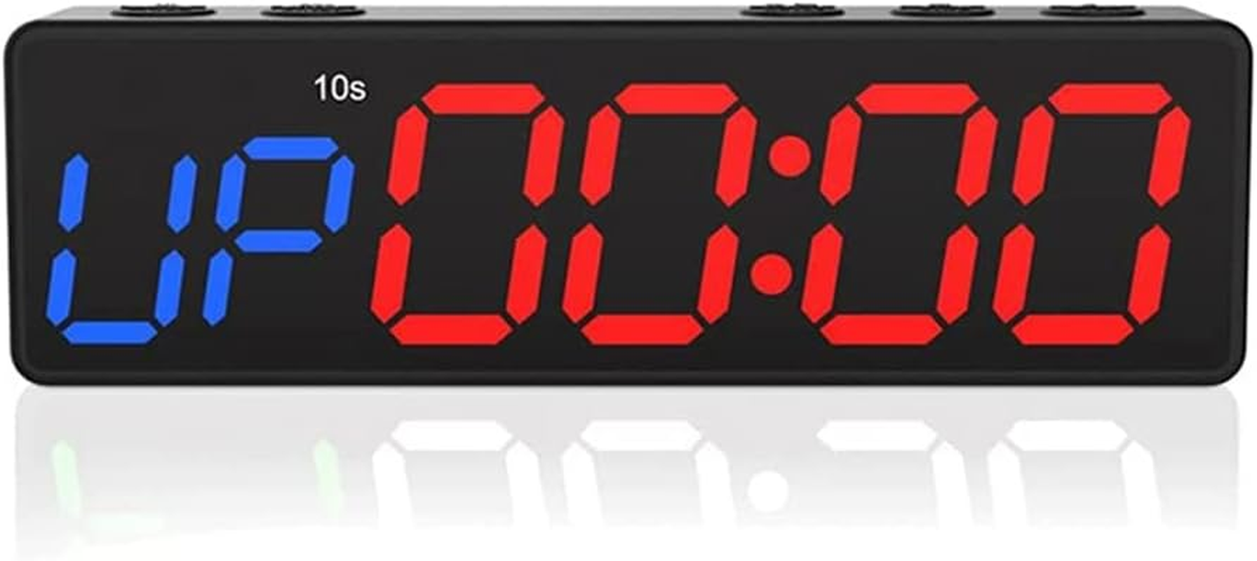 Workout Clock with Battery, Portable Gym Timer with Built-In Magnet for Home Gym, Programmable Countdown/Up Timer image number 5
