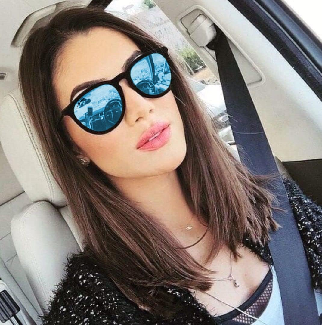 Craftman Classic Retro round Gradient Polarised Mirrored Matte Finished Sunglasses for Women for Driving and Traveling - Brown, Tortoise image number 5