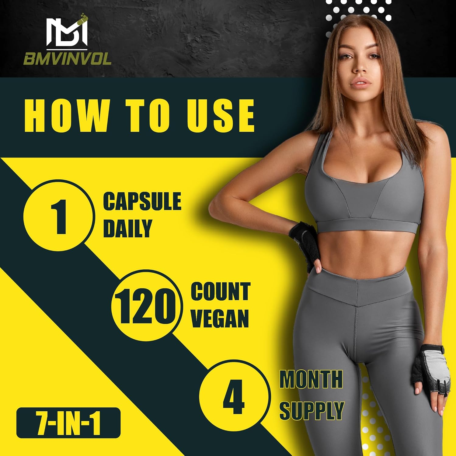 Turmeric Curcumin + Apple Cinder Vinegar  Capsules,    with Ashwagandha, Ginger, Garlic Bulb, 95% Standardized Curcuminoids image number 5