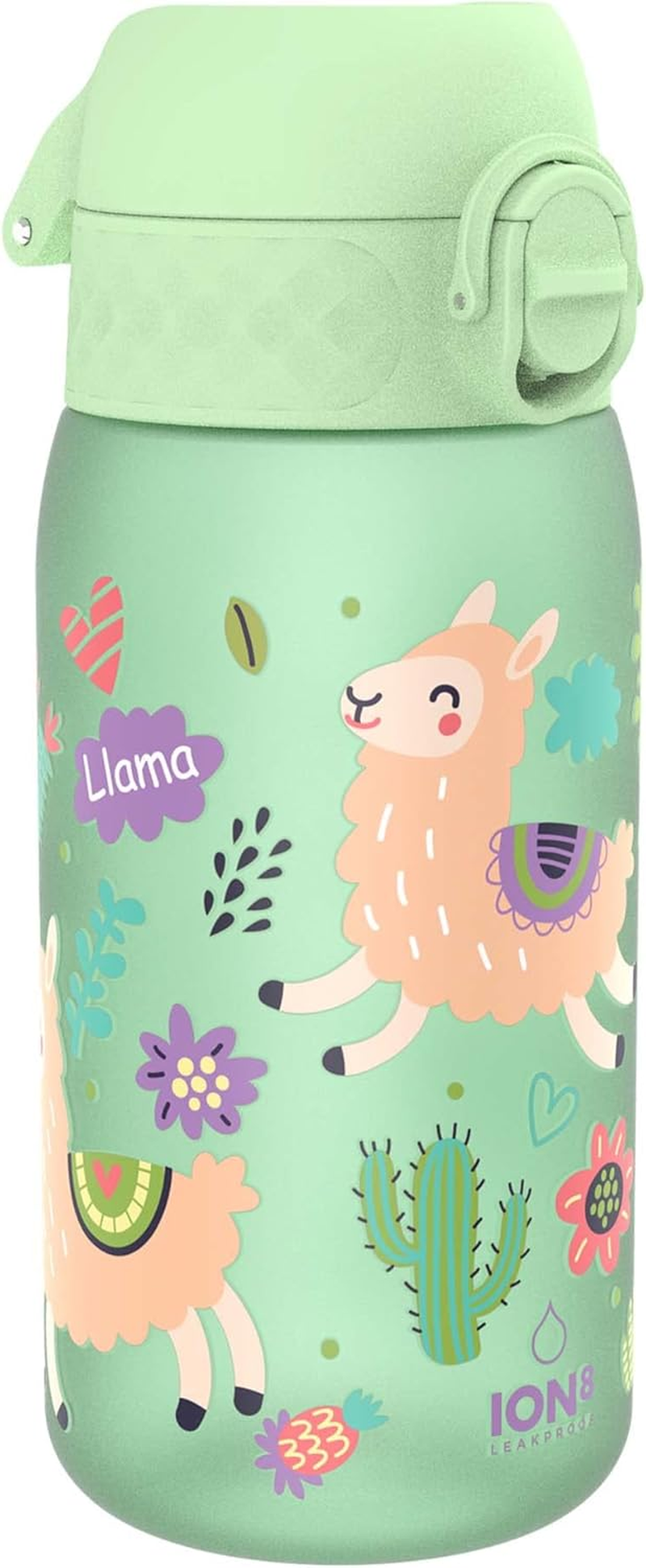 Ion8 Leak-Proof Water Bottle for Kids, Bpa-Free, Llamas, 350 Ml (12 Oz) image number 1