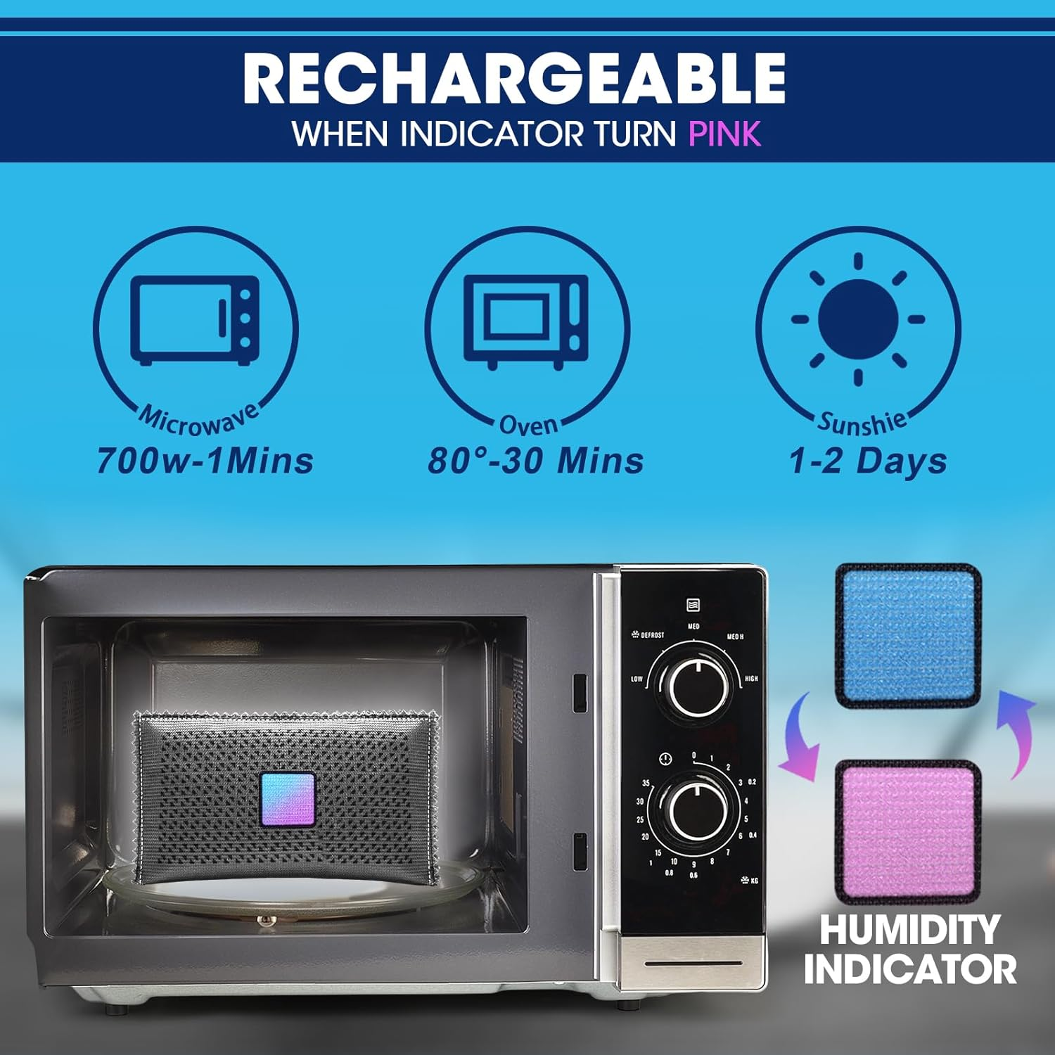 Timgle 10 Pcs 100G Rechargeable Desiccant Packs for Storage Silica Gel Packets Dry Moisture Absorbers Bags Reusable Desiccant Car Dehumidifiers Bag for Closet Home Car Moisture Absorbing image number 4