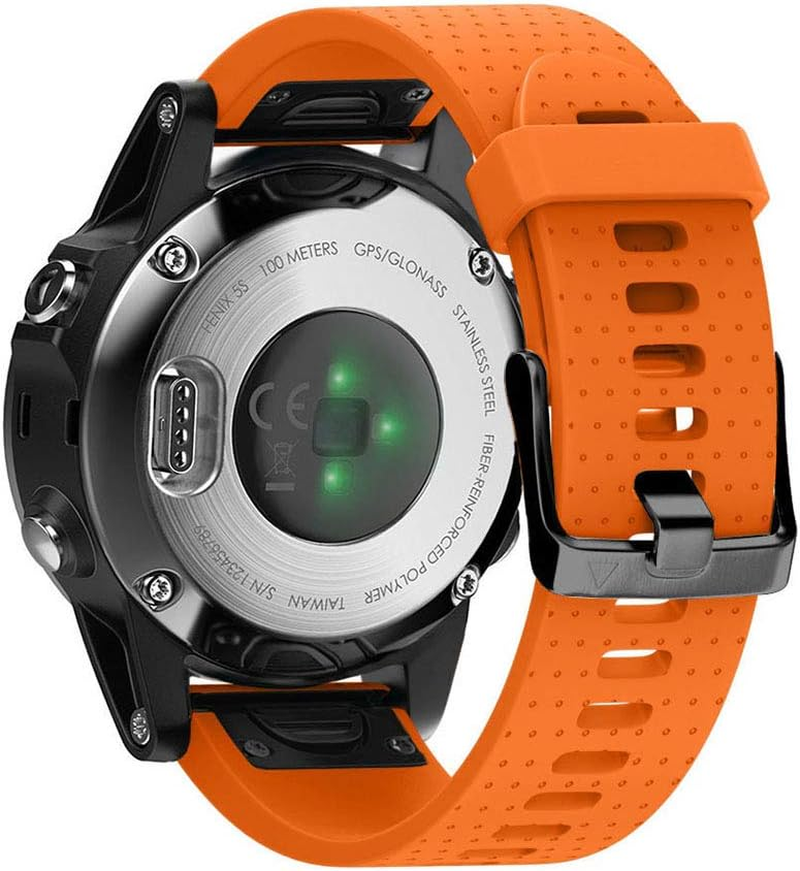 ANCOOL Compatible with Fenix 5S Bands 20Mm,Quick Release Soft Silicone Strap for Fenix 6S/Fenix 6S Pro/Fenix 5S plus Smart Watch-Black