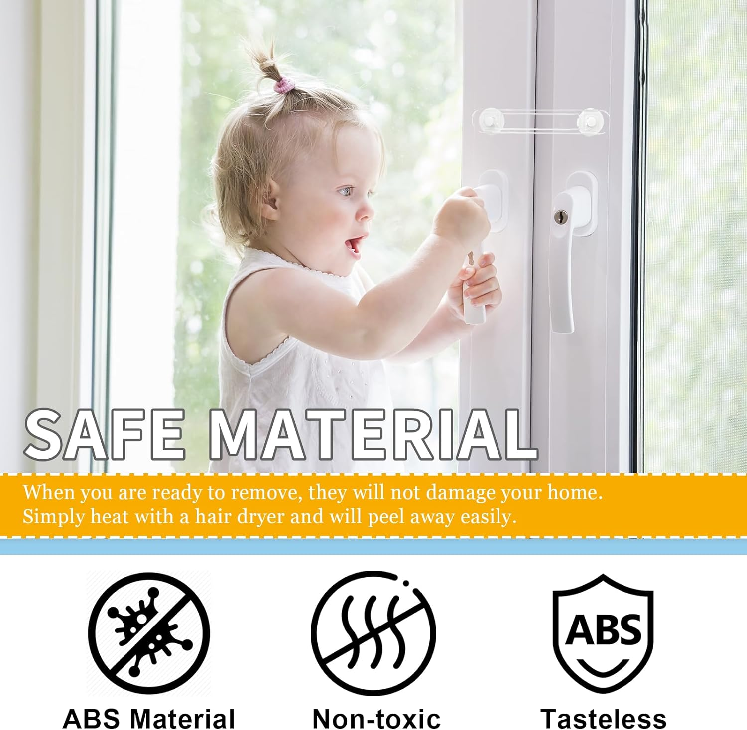 20Pcs 11Cm 16.5Cm Child Safety Cabinet Locks, Baby Drawer Locks with 3M Adhesive Pads Child Safety Locks for Cabinets and Drawers Baby Proofing Latches to Drawer Door Fridge image number 1