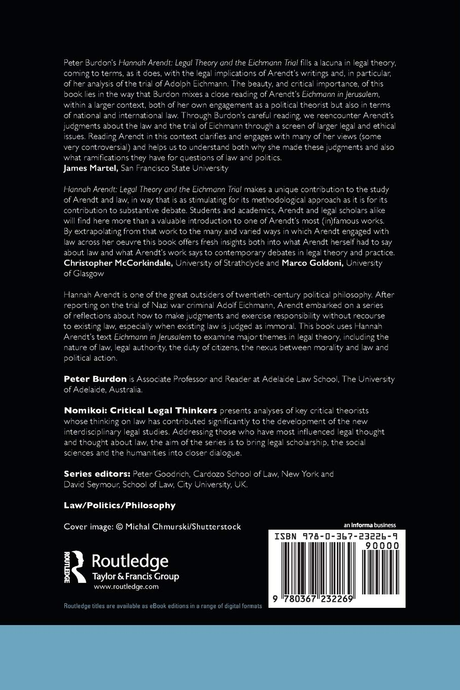 Hannah Arendt: Legal Theory and the Eichmann Trial image number 1