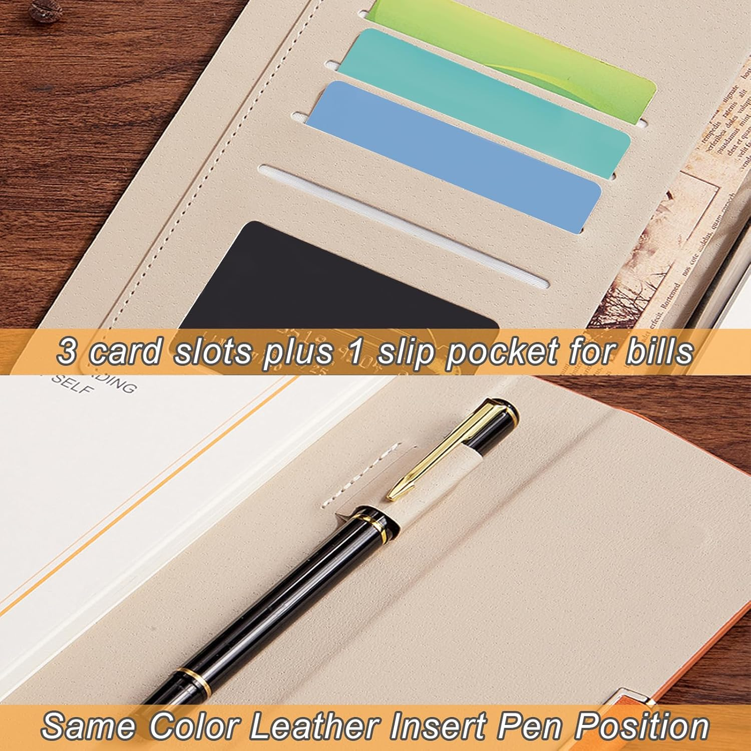 A5 Journal Refillable Lined 200 Pages Paper Handmade PU Journal/Writing Notebook Diary/Bound Daily Notepad for Men & Women Medium, Writing Pad (Gray) image number 4