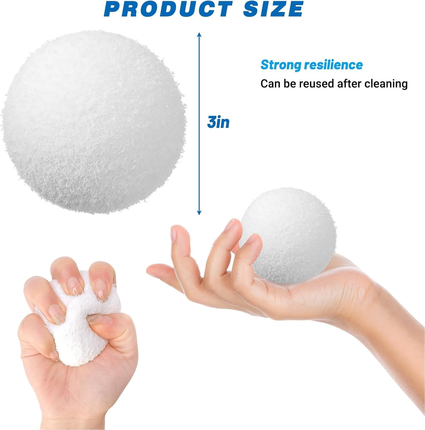 4Pcs Scum Eliminating Ball, Reusable Washable Oil Absorbing Sponge Spa Cleaner Scum Ball Floating Pool Filter for Swimming Pool, Scum Eliminating Sponge Balls image number 3