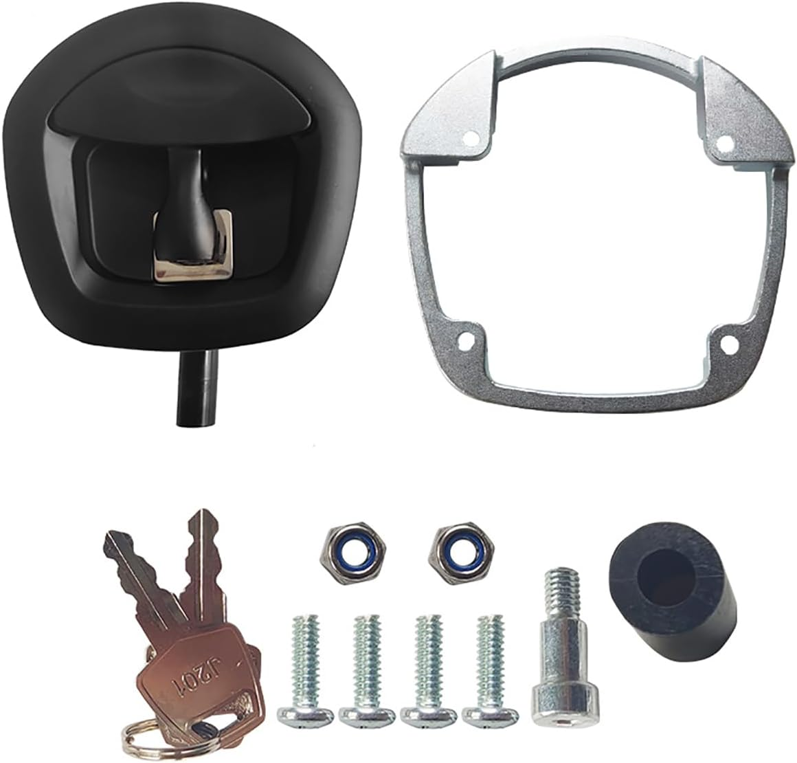 MAX COOL 1X Truck Toolbox Lock Black Recessed Folding T Lock Handle Trailer Toolbox Drop T Whale Tail Replacement Locks for Truck Camper Trailer