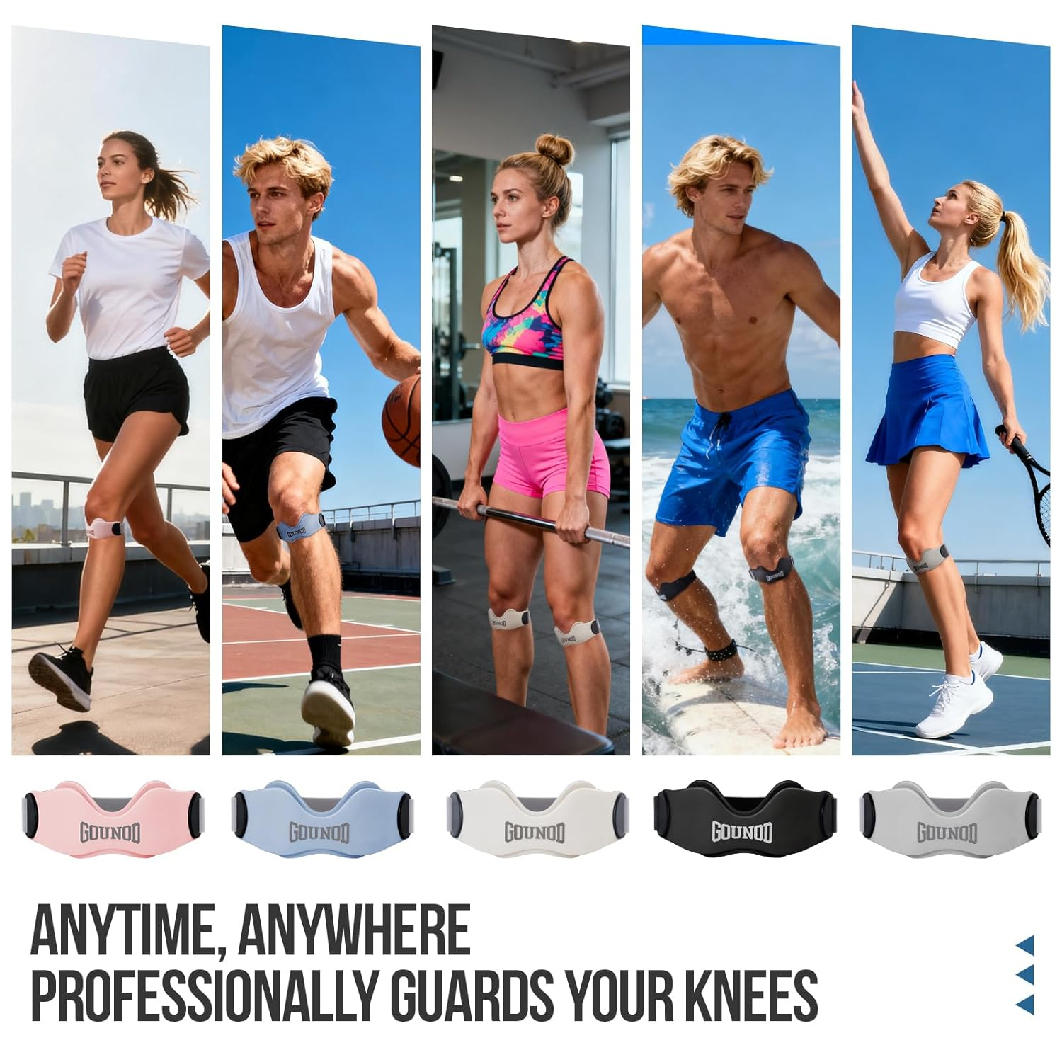 GOUNOD Silicone Patellar Tendon Support Strap