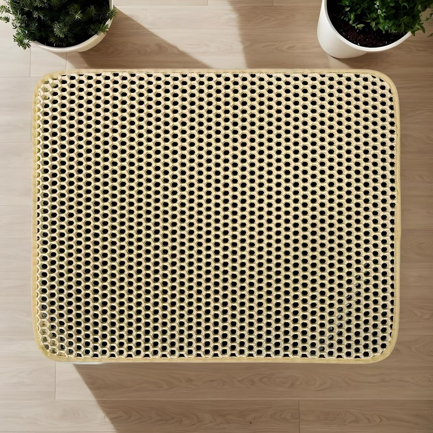 Extra Large Litter Mat | EVA Kitten Litter Box Mat - Double-Layer Pet Cat Waste Catching Pad for Home Kitchen Bedroom Living Room Yard image number 2