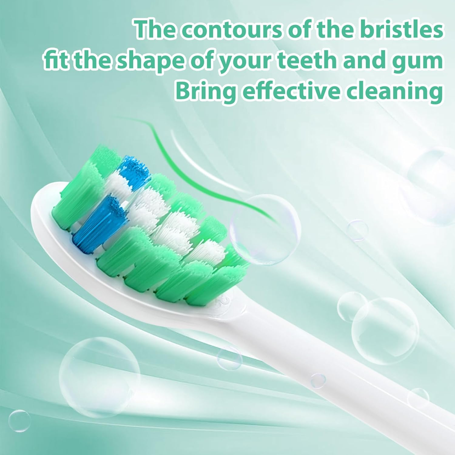 12Pack Electric Toothbrush Heads Compatible with Philips Sonicare Replacement Toothbrush Heads Professional Toothbrush Heads for Philips Hx3/Hx6/Hx9 image number 2