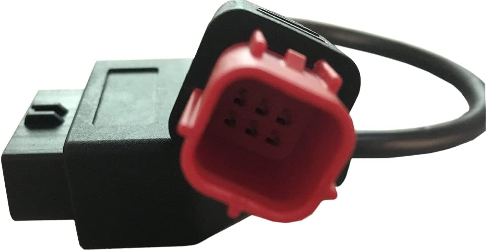 Superobd for Euro5 Adapter 6 Pin Motorrad Bike Diagnose OBD Motorcycle 6Pin to OBD2 Some K-Line + Can-Busktm Moto Guzzi Piaggio Vespa ECU Adaptor Plug Cable V85TT ISO 19689 image number 2