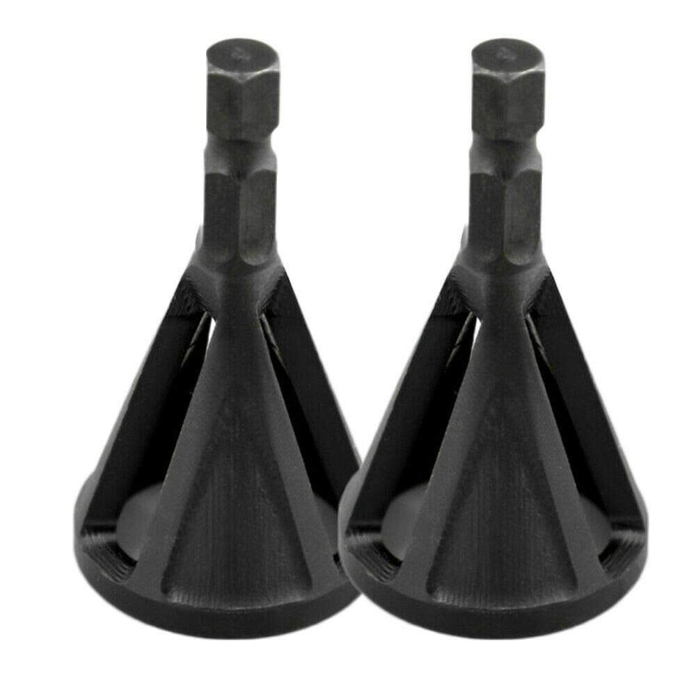 EZONEDEAL Deburring External Chamfer Tool Bit Remove Cutter Quick Release Repair Tools Hex Shank Bolt Deburring Tool for for Steel, Metal, Aluminum,Wood, Plastic - Metal Bolt Chamfering Tool (2 PCS) image number 6