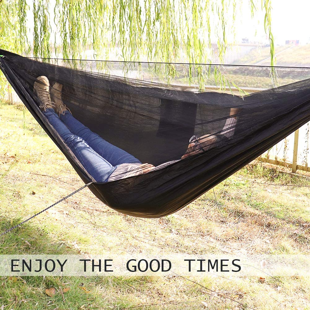Valuehall Camping Hammock with Mosquito Net Lightweight Double Hammock Portable Hammocks Parachute Nylon Hammock for Indoor,Outdoor, Hiking, Camping, Backpacking, Travel, Backyard, Beach V7079B image number 1