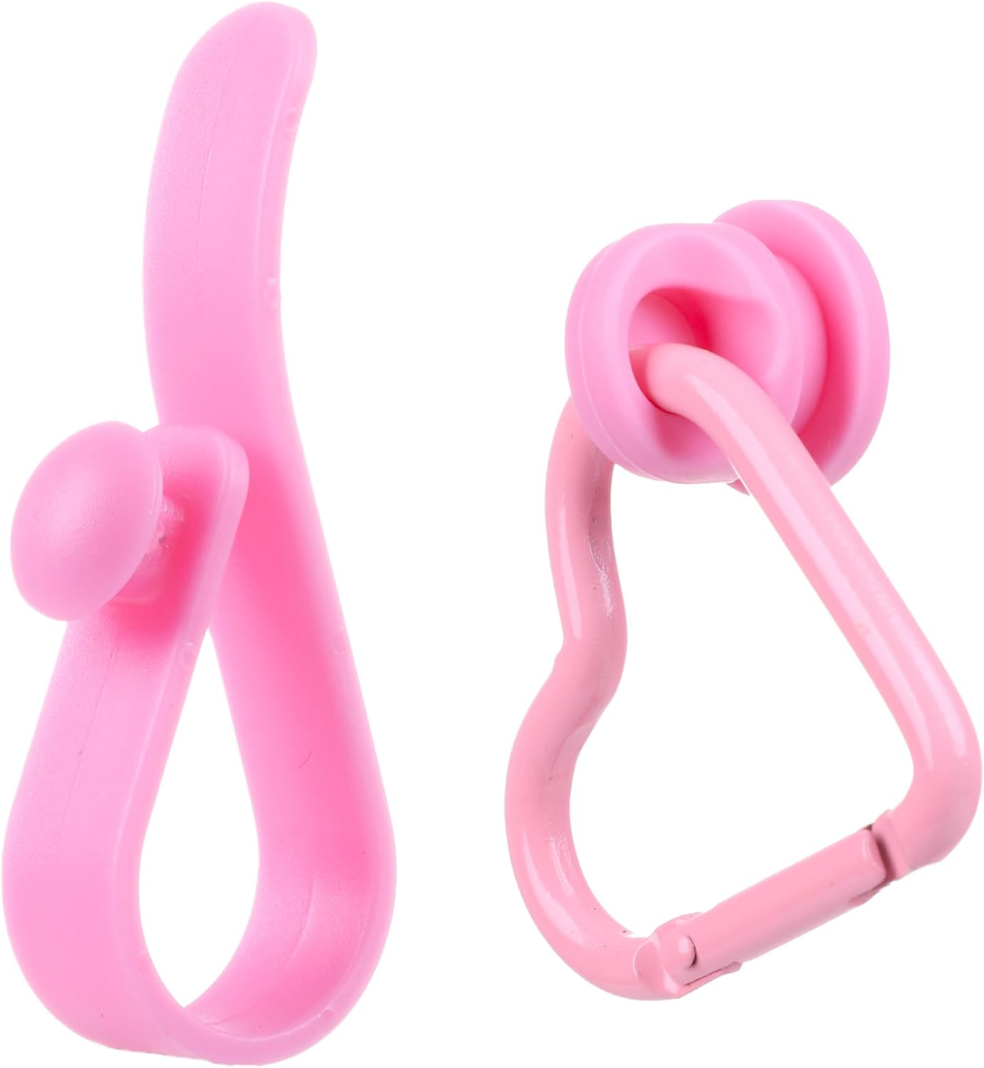 Vagocom Hook + Keychain Clip Accessory for Bogg Bag and Simply Southern Tote, Cute Heart Shaped Key Chain Clip Charm Decorative for Rubber Beach Handbag(White)