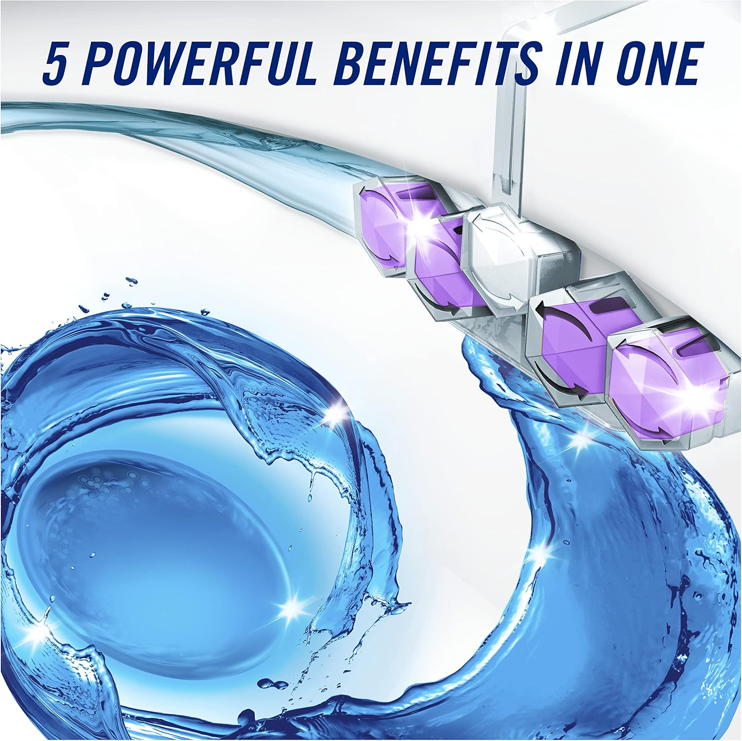 Domestos Power 5 Lavender Toilet Cage 55 G (Pack of 4) image number 2