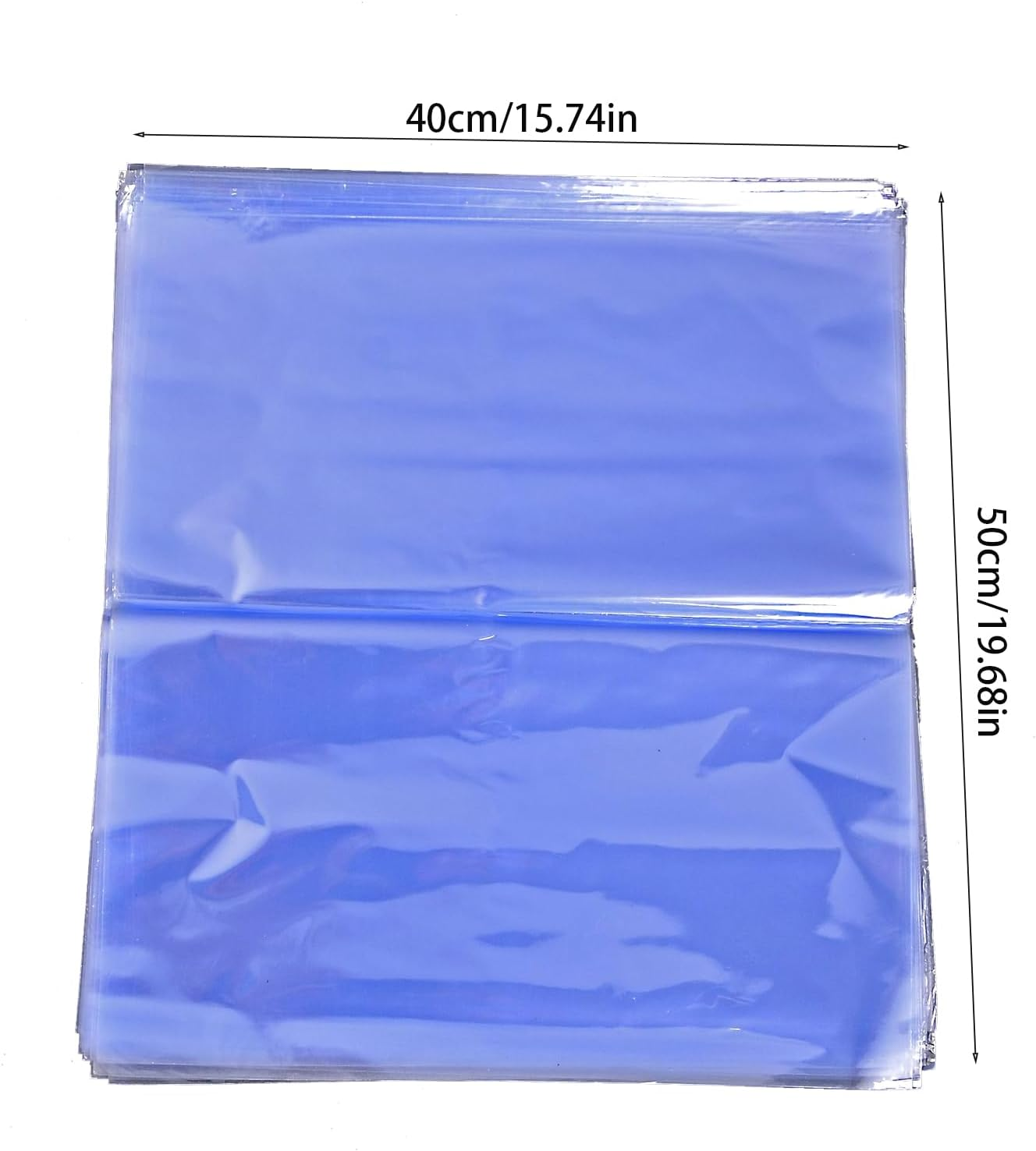 Gripebao 50 Pack Gift Basket Shrink Wrap Bags, 40 X 50Cm Large Shoe Shrink Wrap Bags, Clear Basket Wrapping Bags, PVC Heat Shrink Wrap for Candles Soaps DIY Projects Packaging image number 4