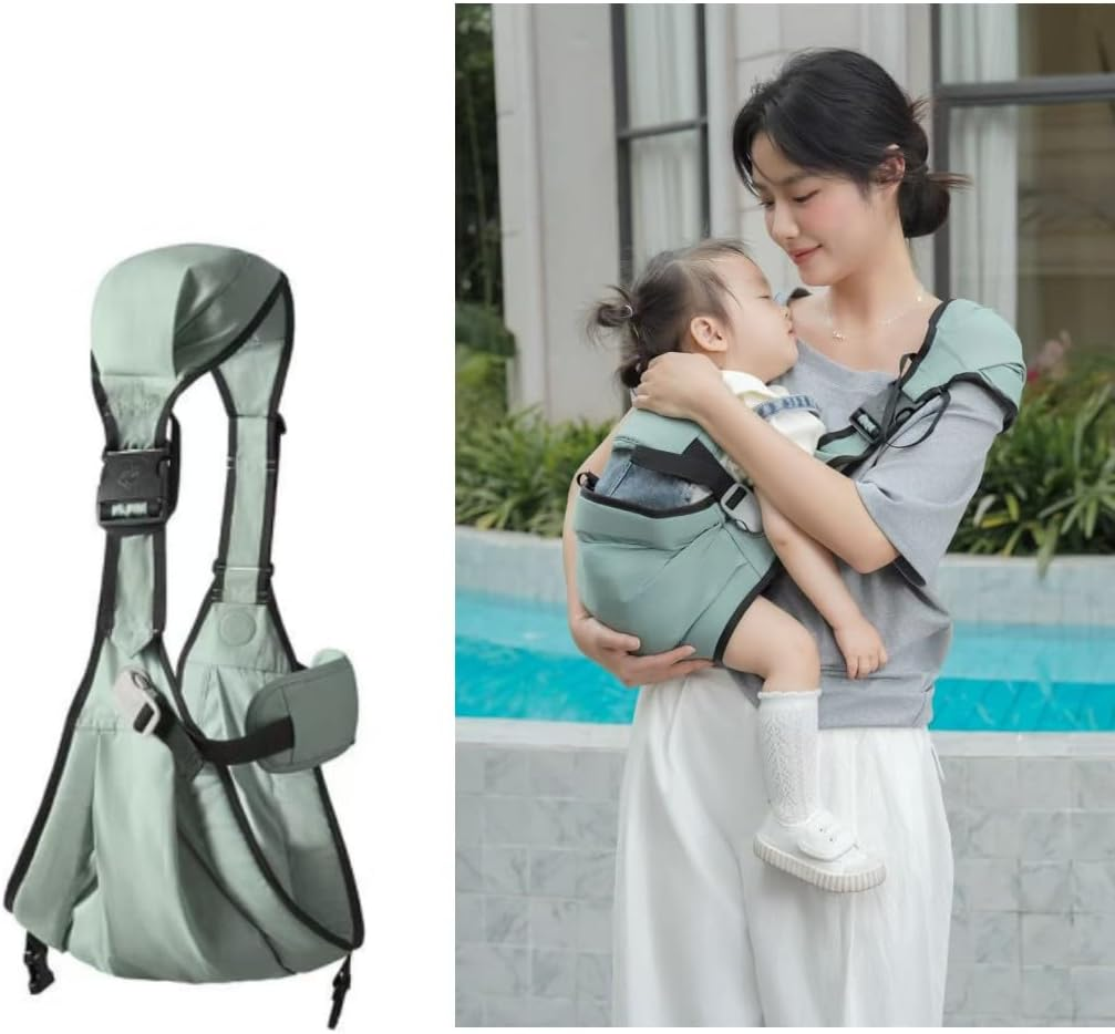 Baby Carrier Toddler Sling Ergonomic, Front Carry for Newborns & Older Babies 8-32 Lbs Infants Adjustable Size Breathable for Going Out Shopping & Travel Lightweight Portable New image number 2