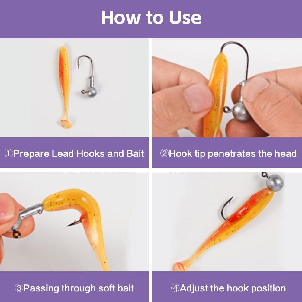 SUSOO 50Pcs Soft Fishing Lures Kit, Paddle Tail Swim Bait with 5 Sizes & 50 Hooks, Soft Plastic Baits for Bass, Trout, Walleye, Crappie, Pike, Multi-Color Swimbaits for Freshwater & Saltwater Fishing