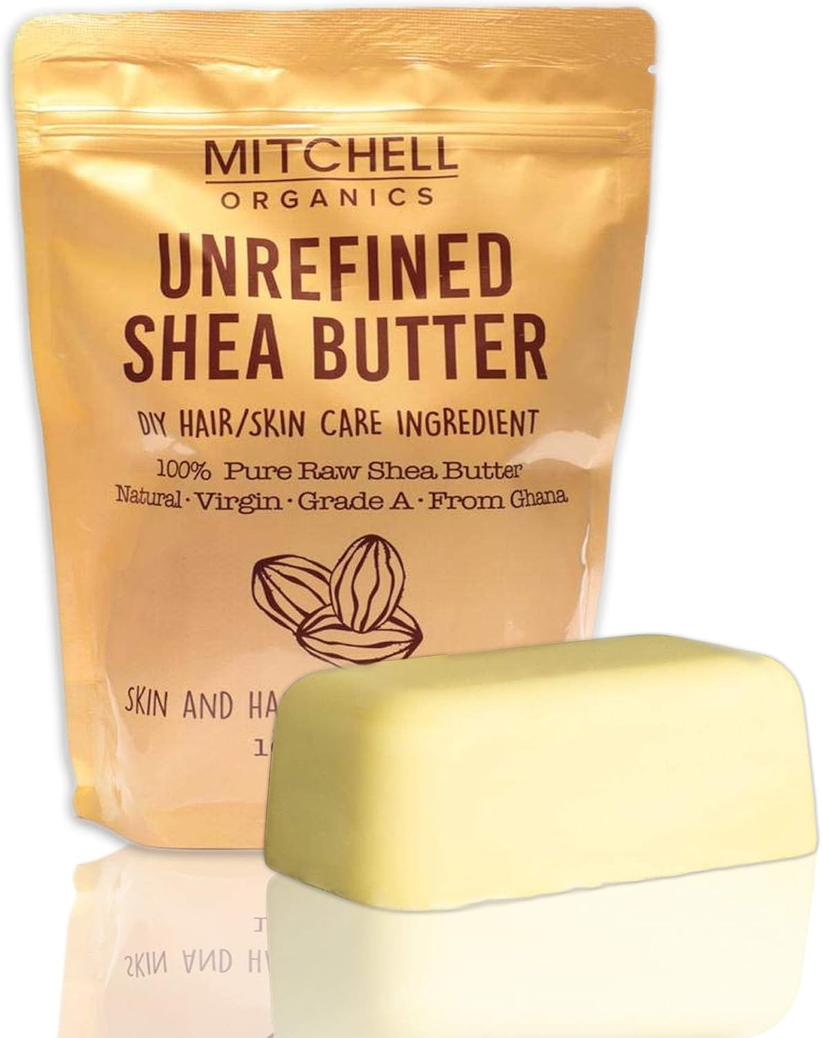 Mitchell Organics Unrefined Shea Butter Bar 16Oz' Specified Cannot Be Used as It Conflicts with the Value 'Mitchell Organics, Unrefined African Shea Butter | 16 Oz / 455 G | Pure Body Butter, for Dry Skin, Effective on Stretch Marks, Grade a | for All Skin Types image number 6