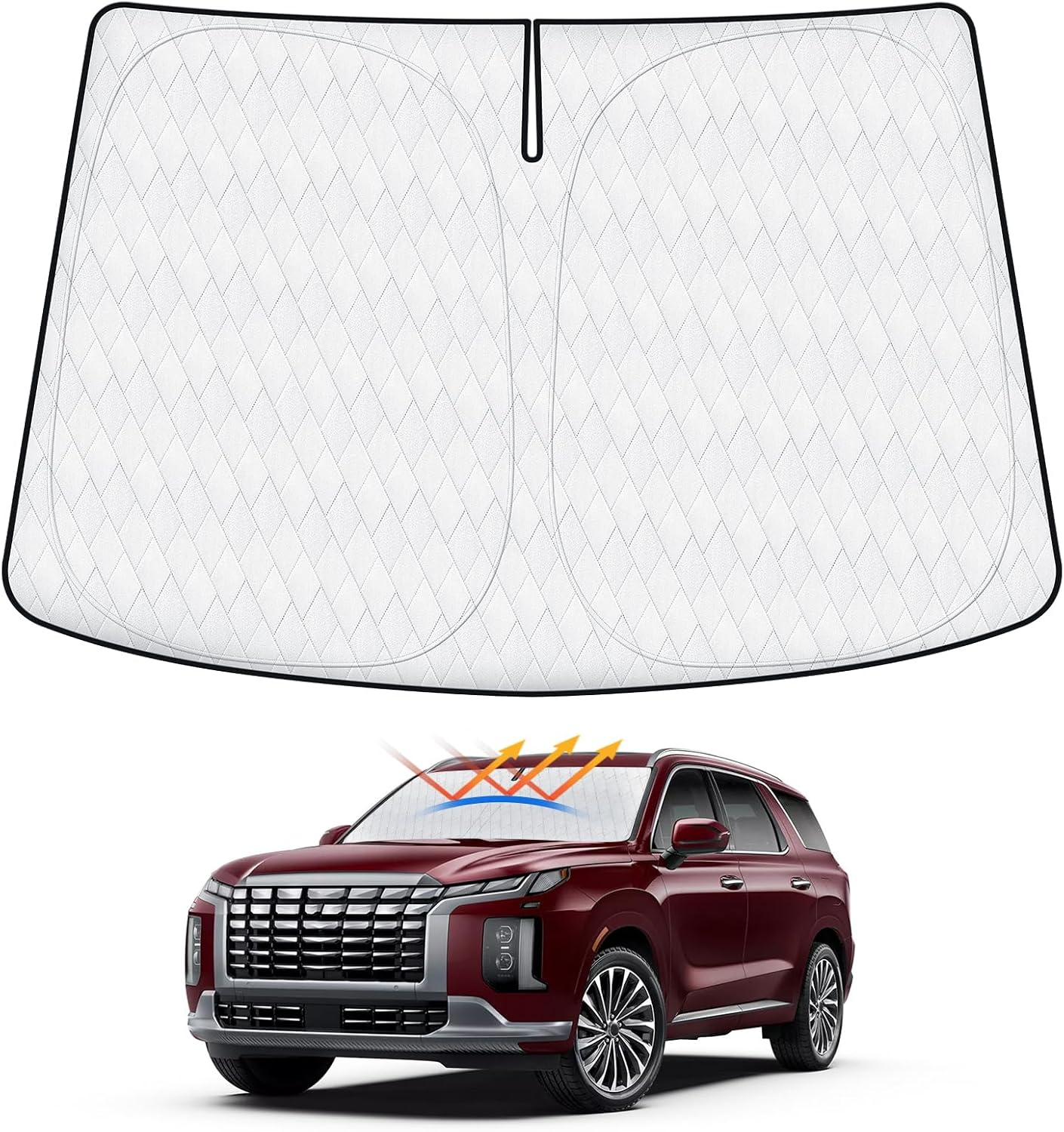 Cartist 5-Layer Windshield Sun Shade Custom Fit for Hyundai Palisade 2020-2025 2026 Accessories Foldable Car Front Window Sunshade Sun Visor Protector image number 1