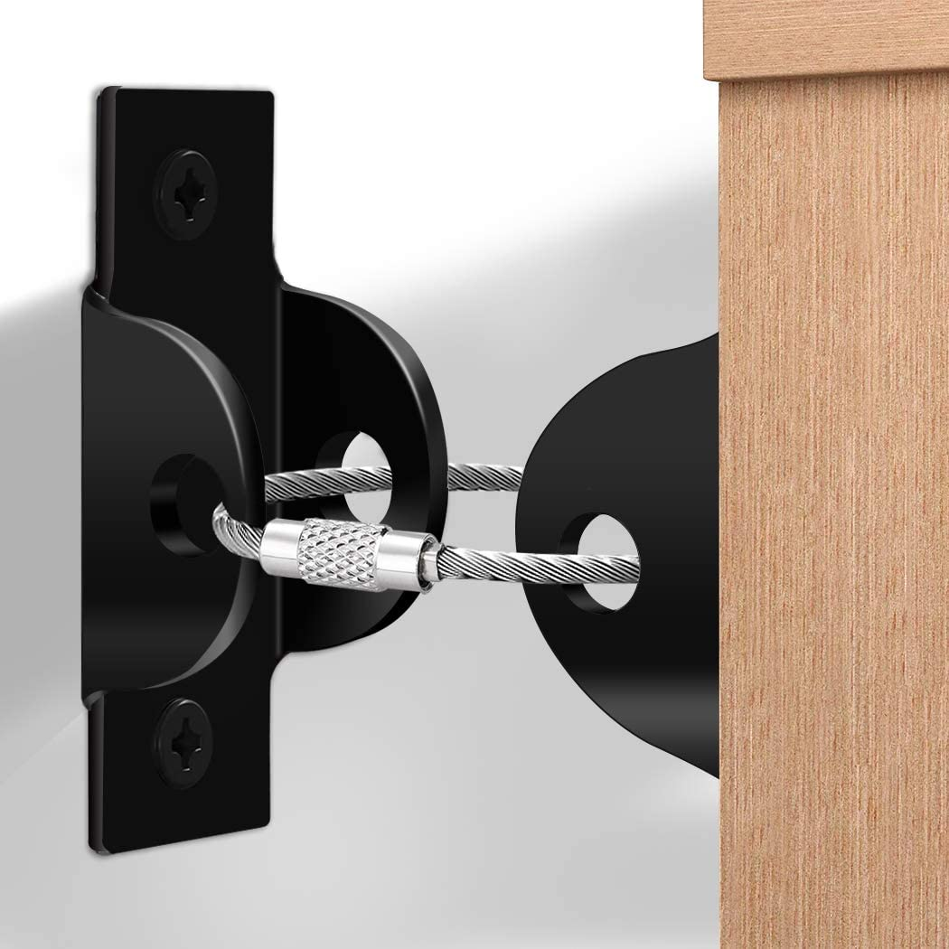 Furniture Anchors (6 Pack) Furniture Straps for Baby Proofing, Furniture Wall Anchors Metal Secure 400 Pound Falling Furniture Prevention Straps Child Pet Safety Straps Earthquake Resistant image number 6