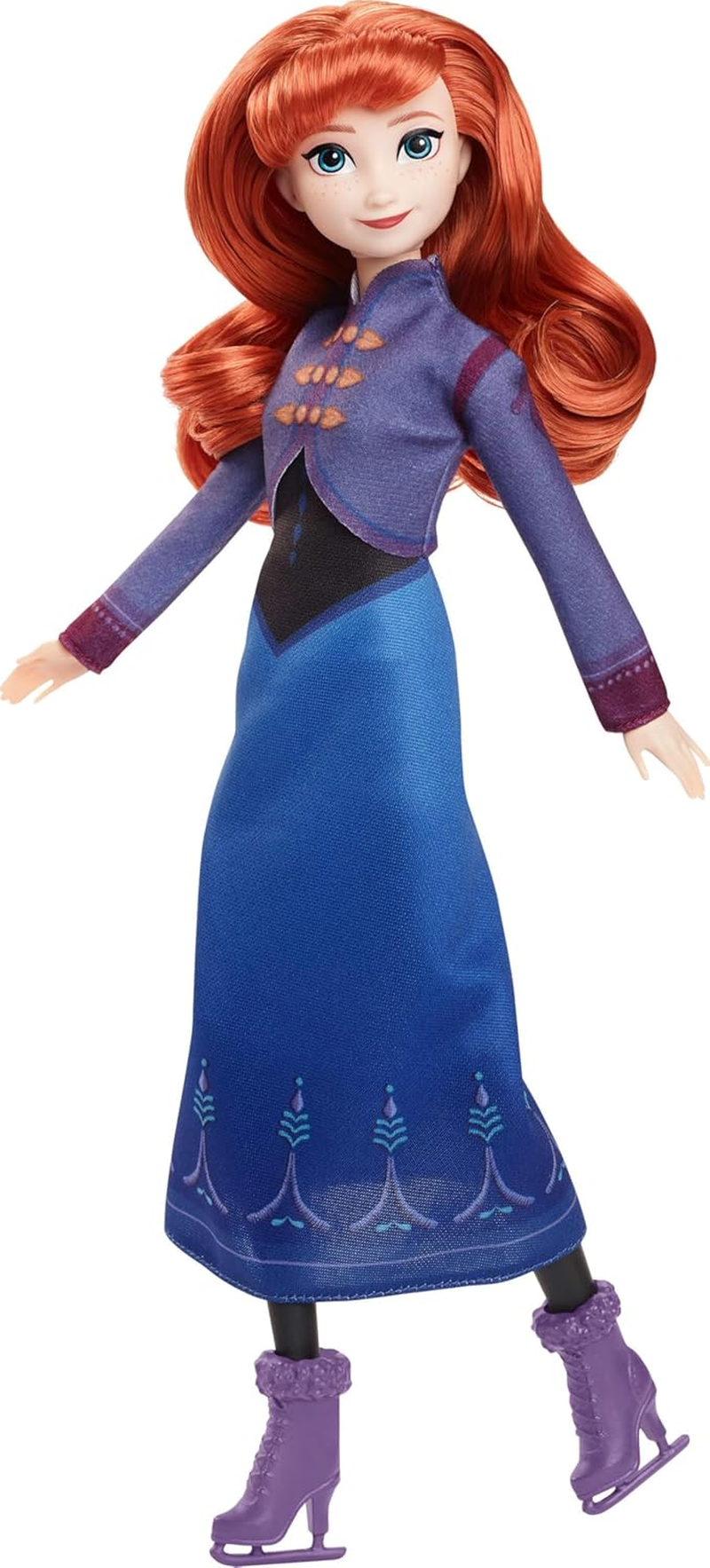 Mattel Disney Frozen Anna Fashion Doll & Accessories, Ice-Skating Look with Removable Dress & Skates plus 1 Pair of Shoes, Inspired by Frozen: Winter Festival​​​ image number 1